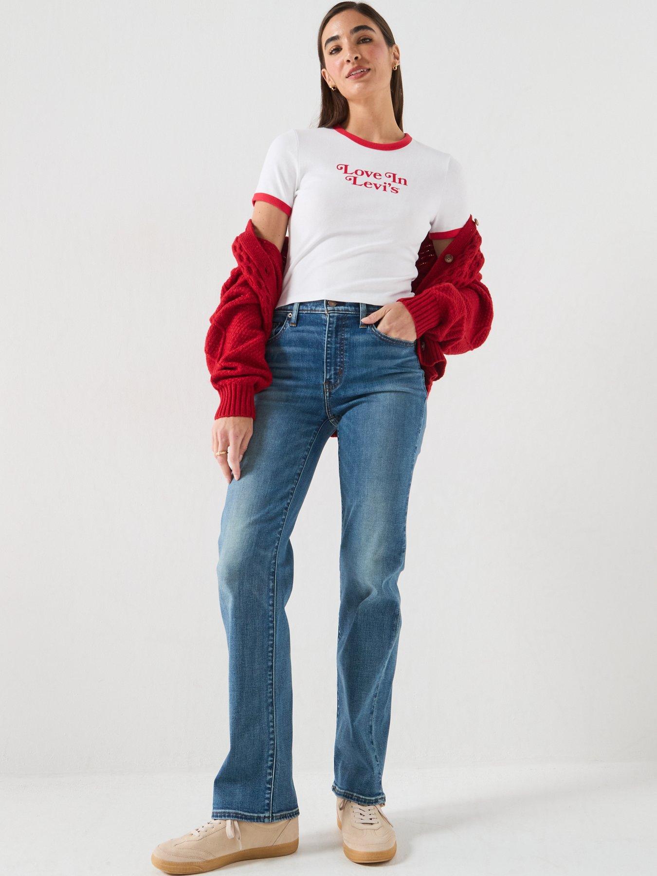 Image 3 of 5 of Levi's Graphic Hayes Cropped Tee - Blue