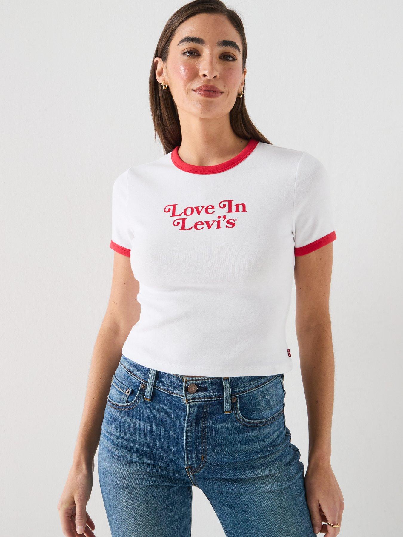 Image 5 of 5 of Levi's Graphic Hayes Cropped Tee - Blue