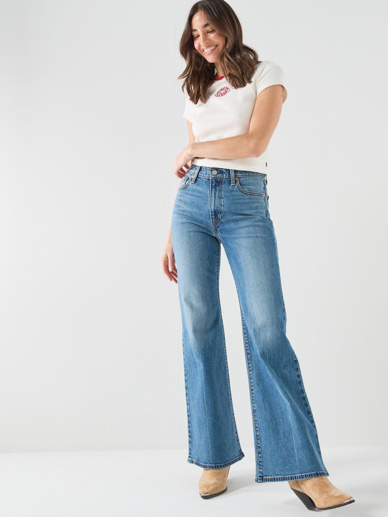 Image 3 of 6 of Levi's Ribcage Flare Jeans - Sweet Noon