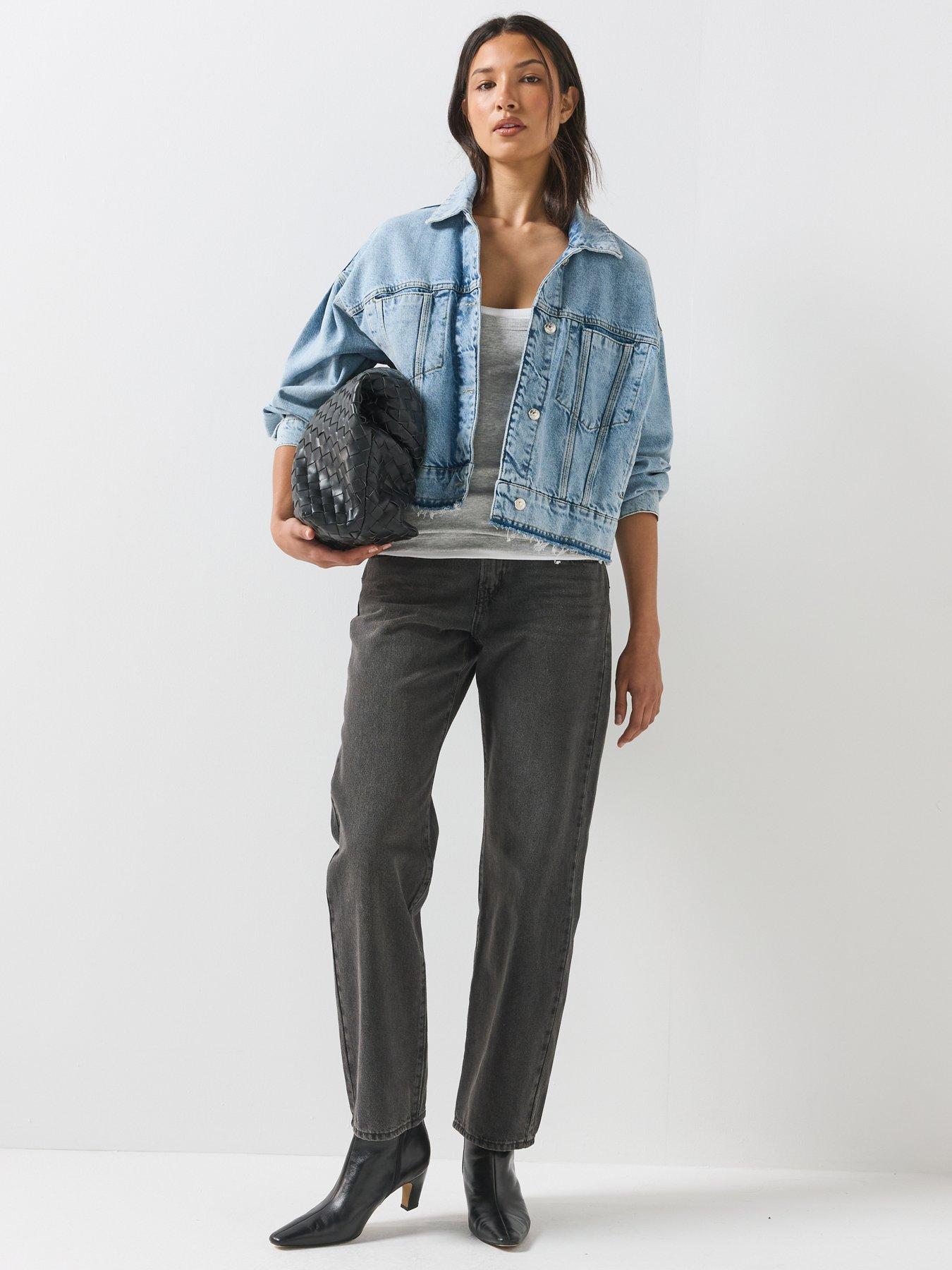 Image 6 of 6 of Levi's Womens Superlow Washed Finish Straight Jeans - Black