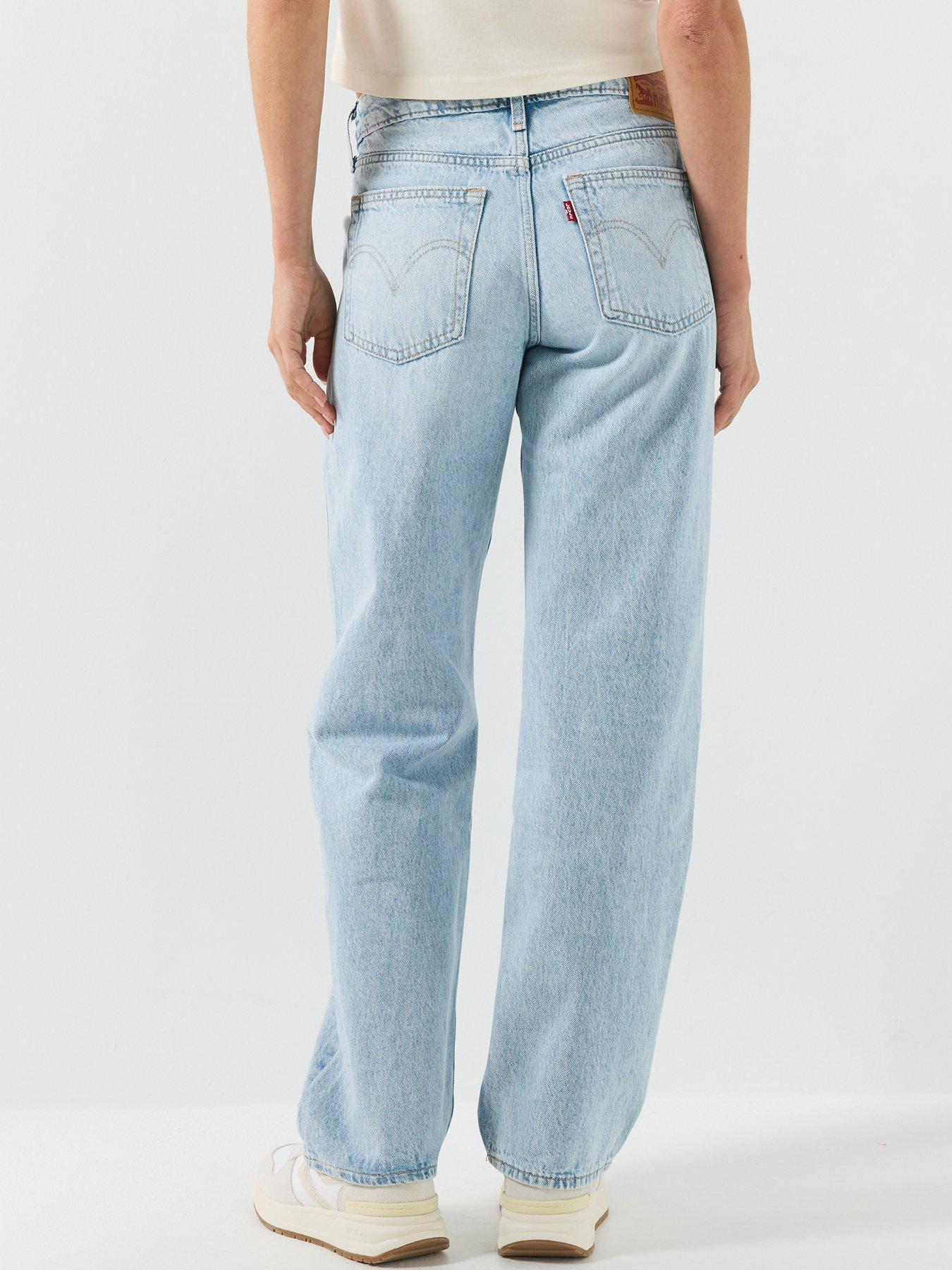 Image 2 of 5 of Levi's Superlow Straight Fit Jeans - Abraided Art