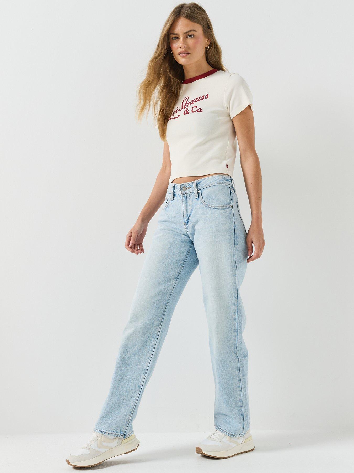 Image 5 of 5 of Levi's Superlow Straight Fit Jeans - Abraided Art