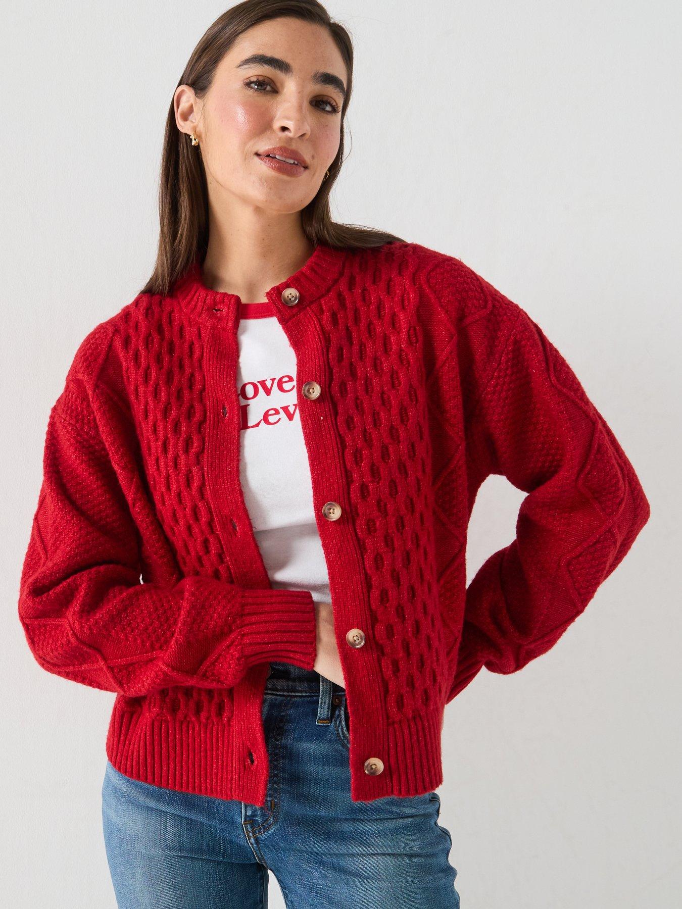 Levi's Charlotte Crewneck Cardigan - Emboldened Red
