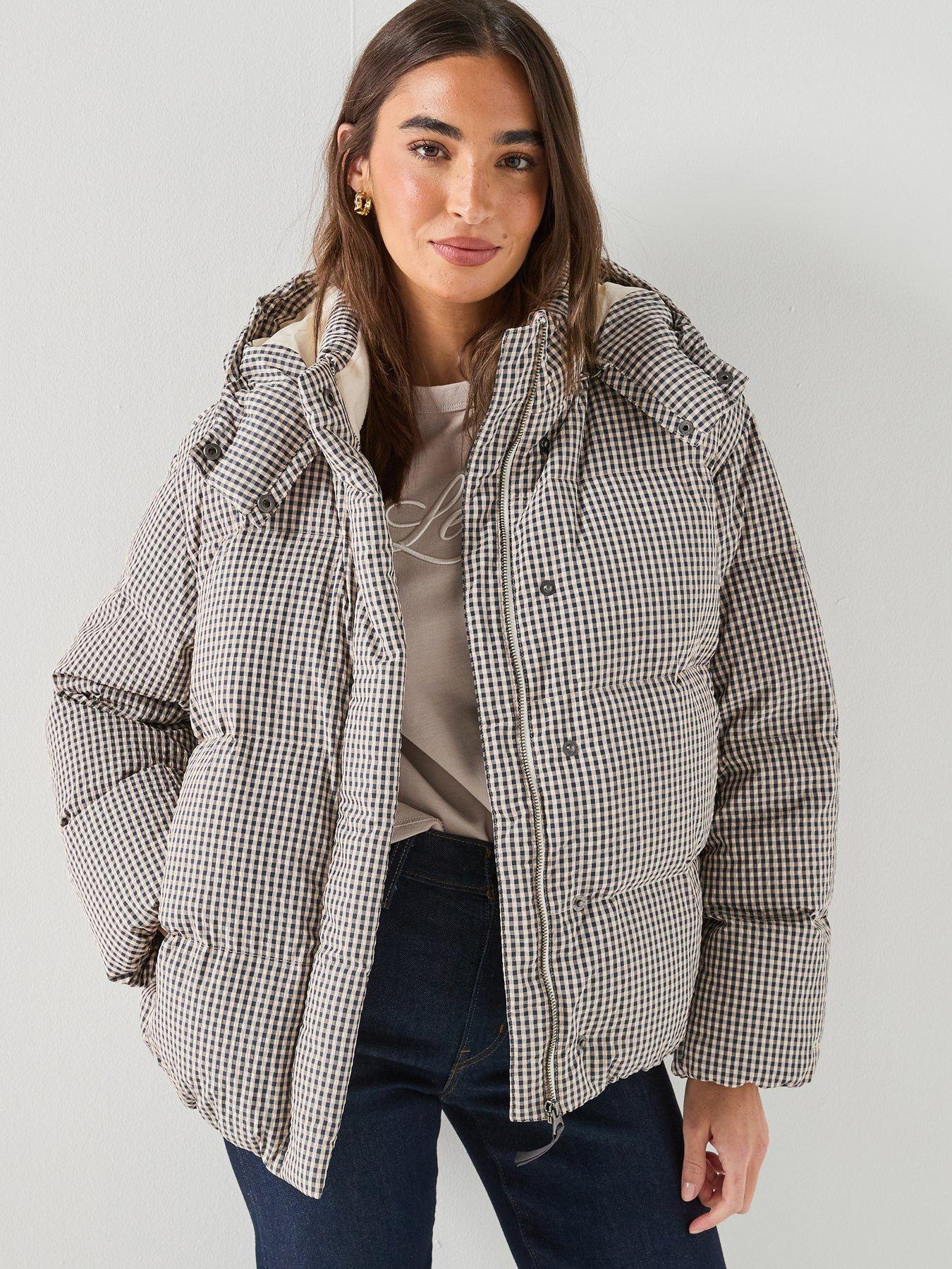 Levi's Tate Bubble Puffer Jacket - Gingham Plaid