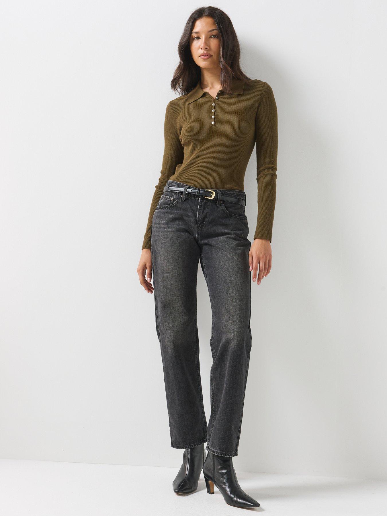 Image 6 of 6 of Levi's Womens Low Rise Straight Fit Jeans - Tech Storm