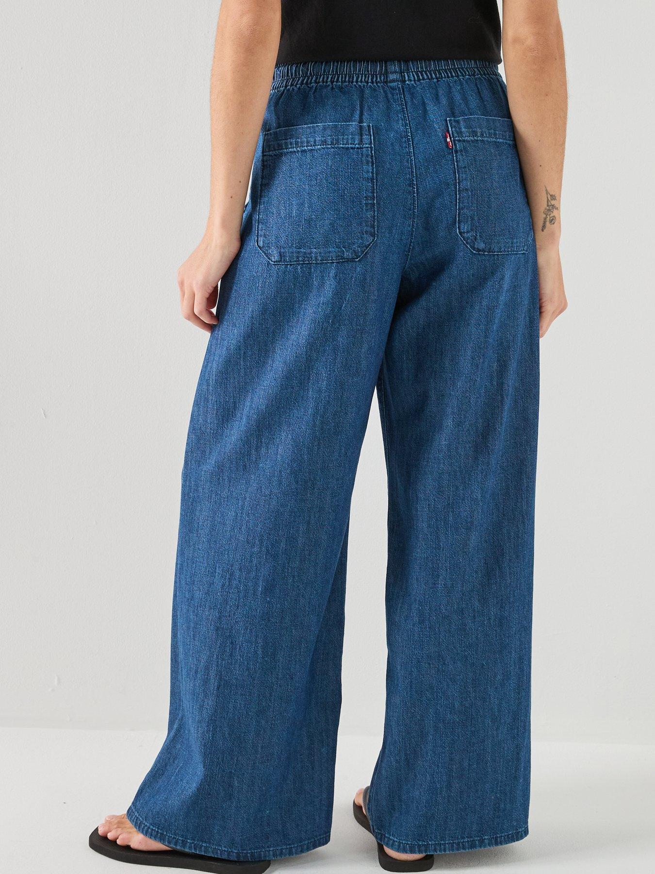 Image 2 of 6 of Levi's Essential Wide Leg Drawcord Waist Jeans - Bon Voyage