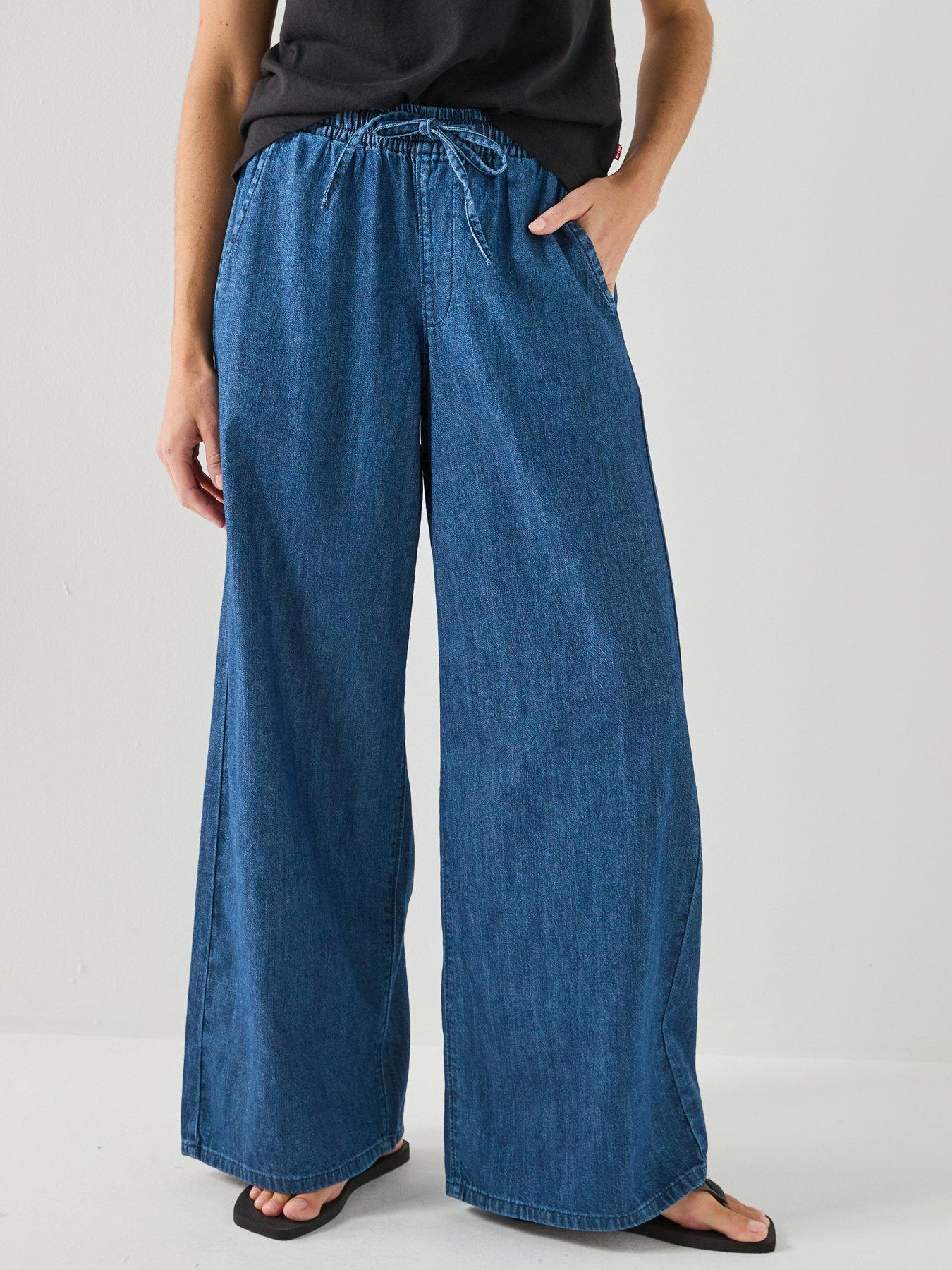 Image 3 of 6 of Levi's Essential Wide Leg Drawcord Waist Jeans - Bon Voyage