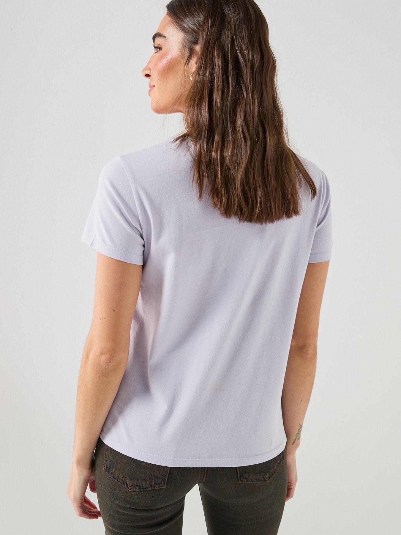 Image 2 of 4 of Levi's Perfect V Neck T-Shirt - Lavender Blue