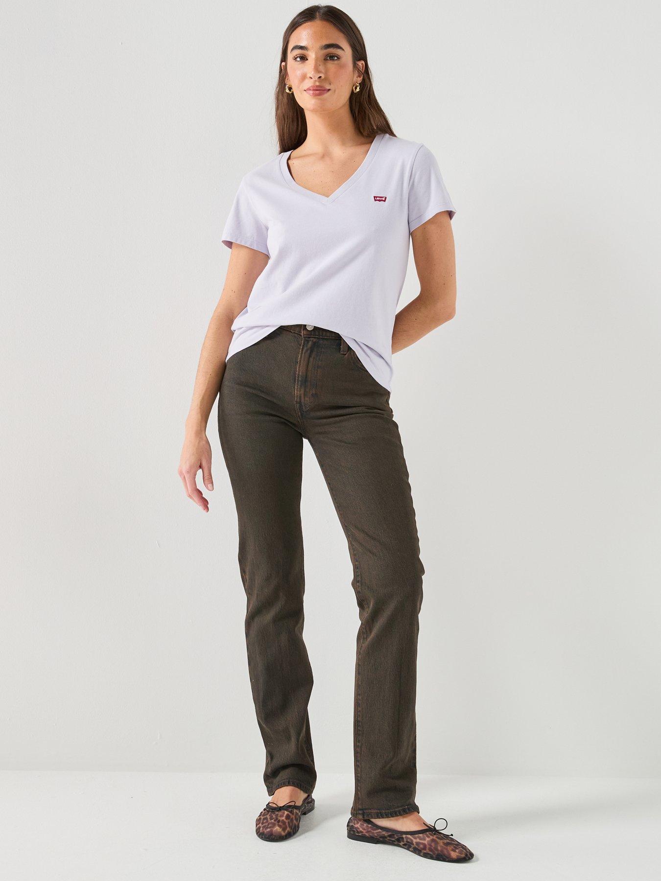 Image 3 of 4 of Levi's Perfect V Neck T-Shirt - Lavender Blue