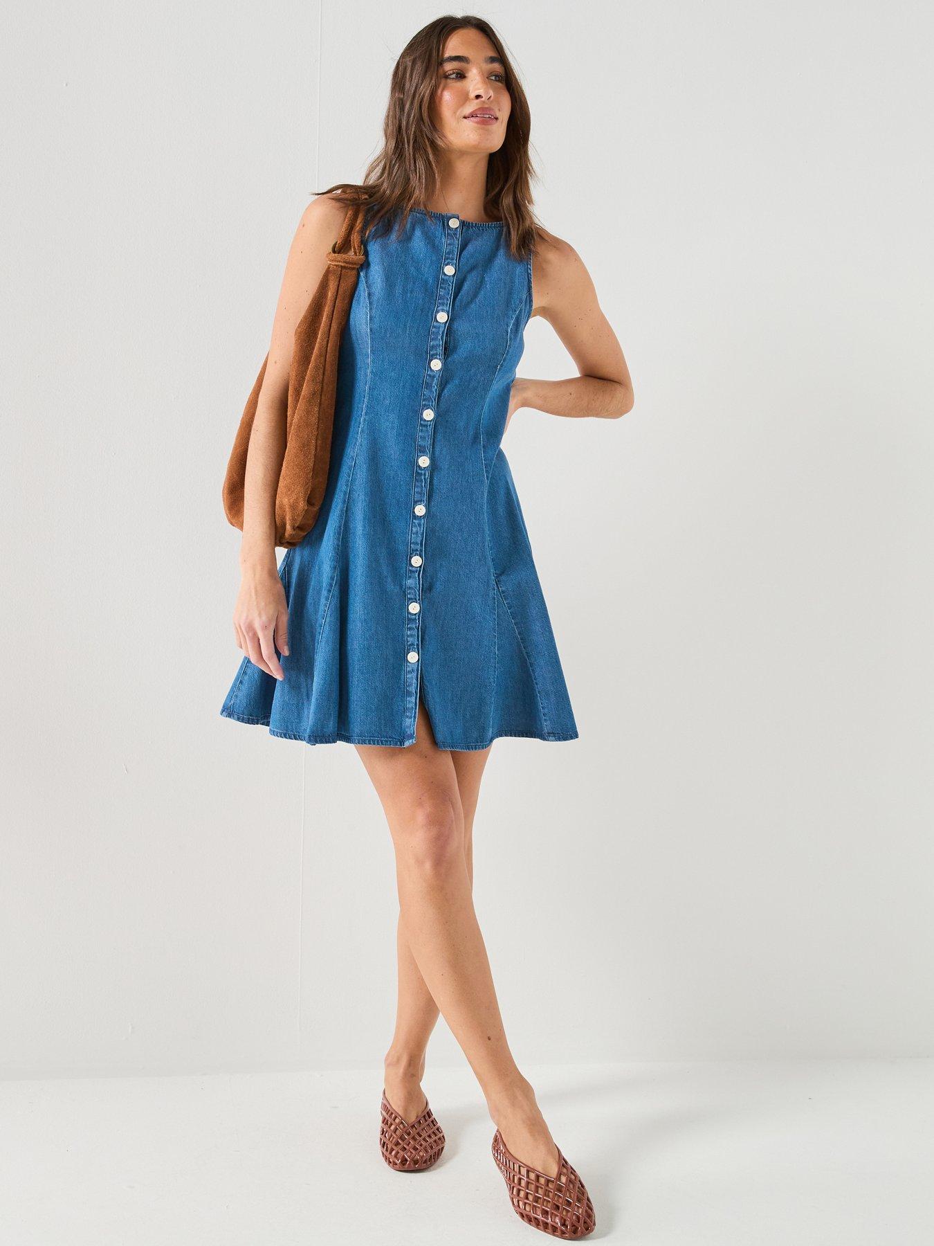 Image 1 of 6 of Levi's Mercer Sleeveless Mini Dress - Procrastinator