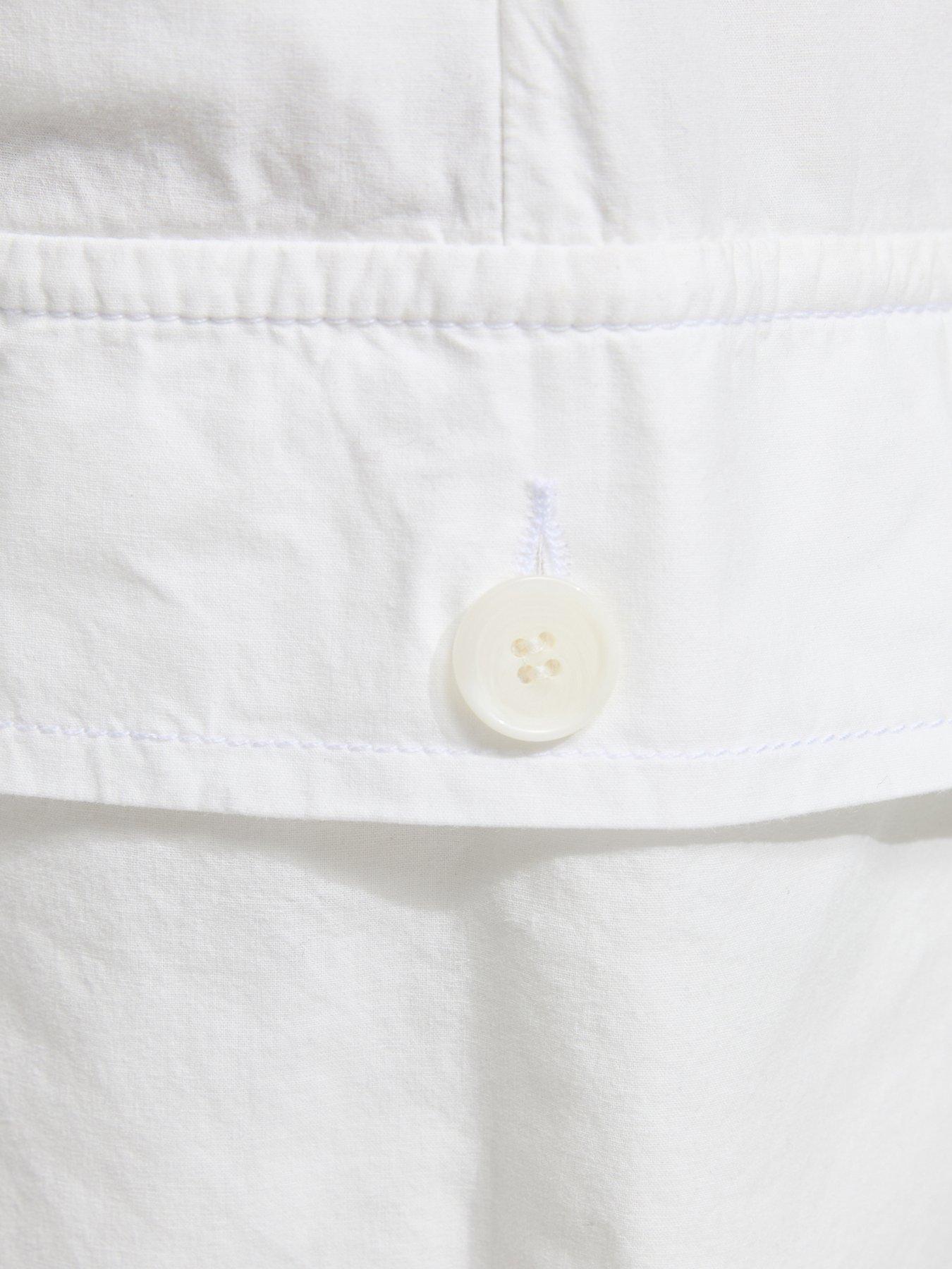 Image 4 of 4 of New Look Cotton Tapered Cargo Trousers - White