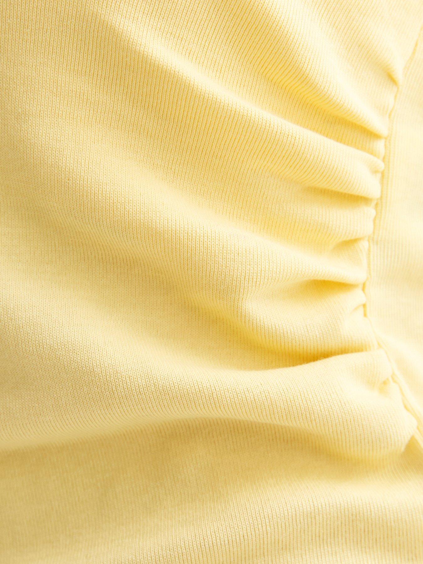 Image 5 of 5 of New Look 915 Girls Ruched Side Bandeau Top - Light Yellow