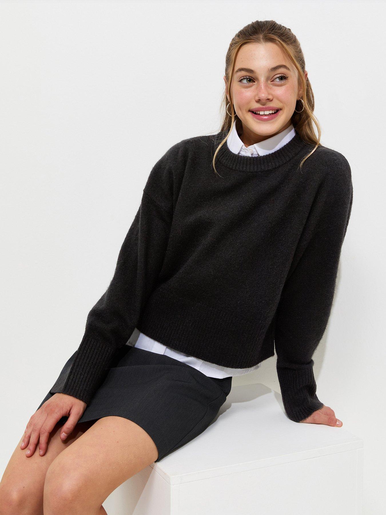 New Look 915 Girls Knitted Long Sleeve Jumper - Black