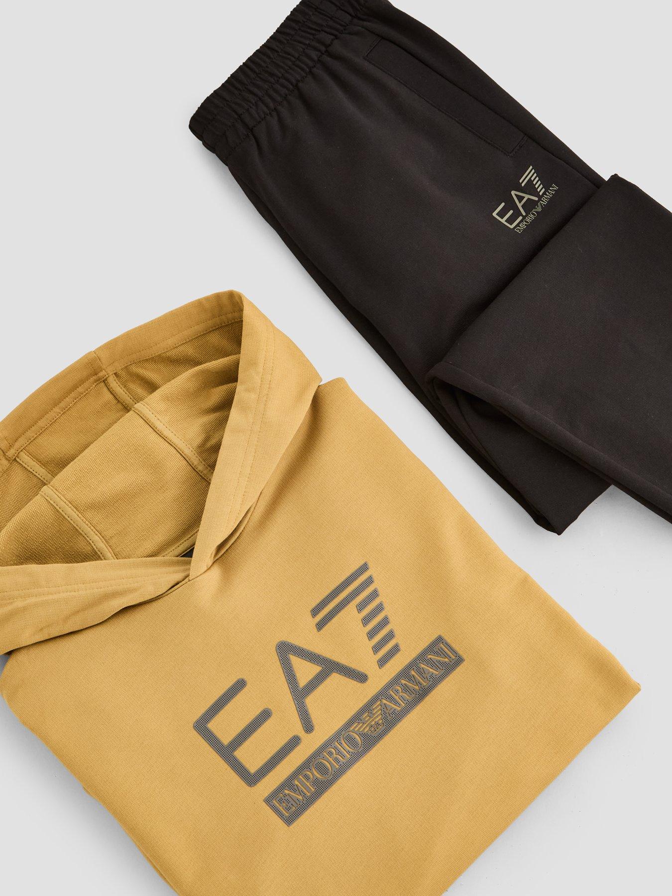 Image 3 of 4 of EA7 Emporio Armani Boys Train Visibility Hooded Tracksuit - Black
