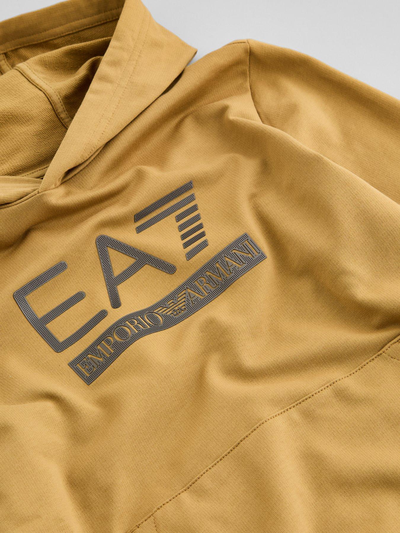 Image 4 of 4 of EA7 Emporio Armani Boys Train Visibility Hooded Tracksuit - Black