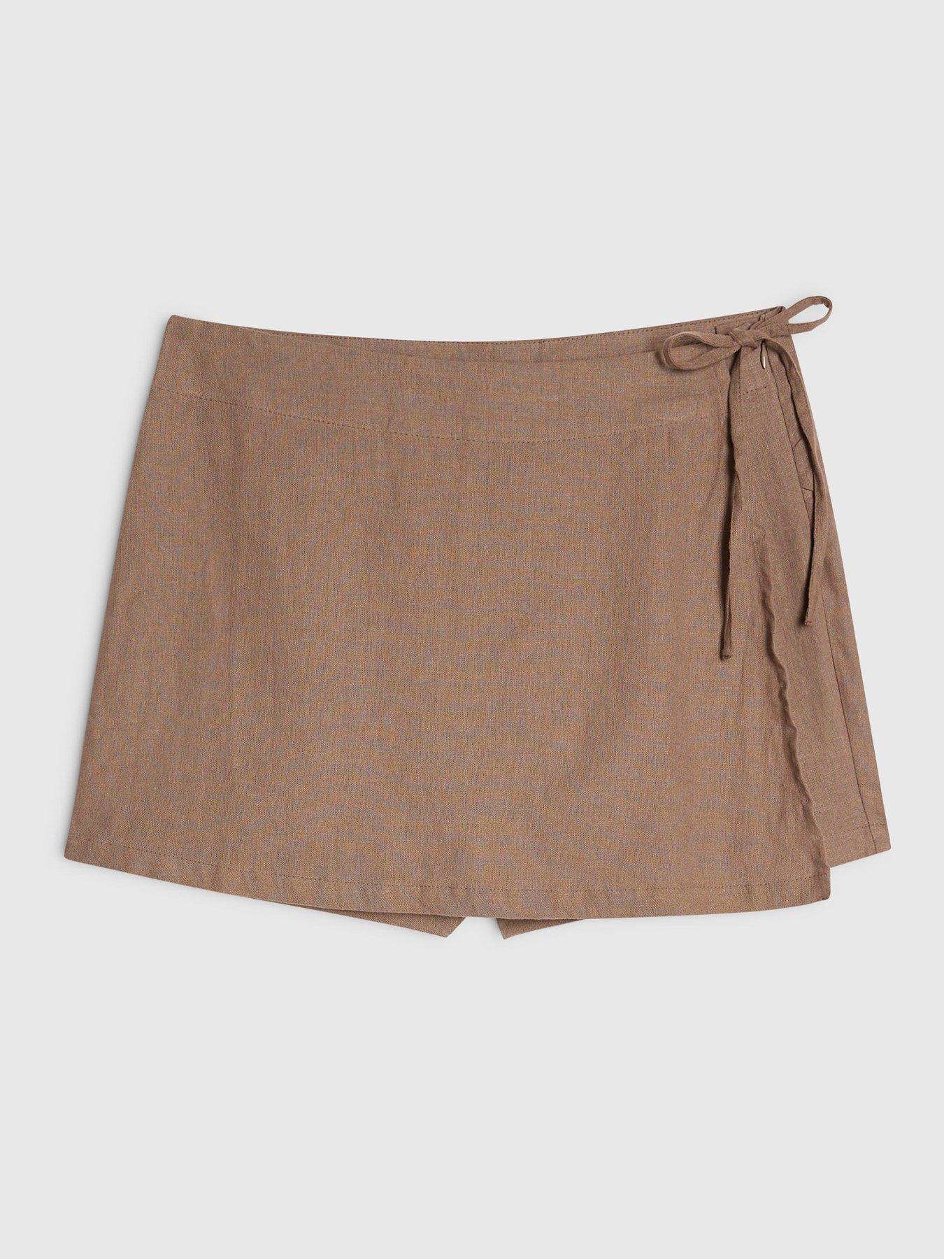 Image 5 of 6 of River Island Linen Skort - Beige