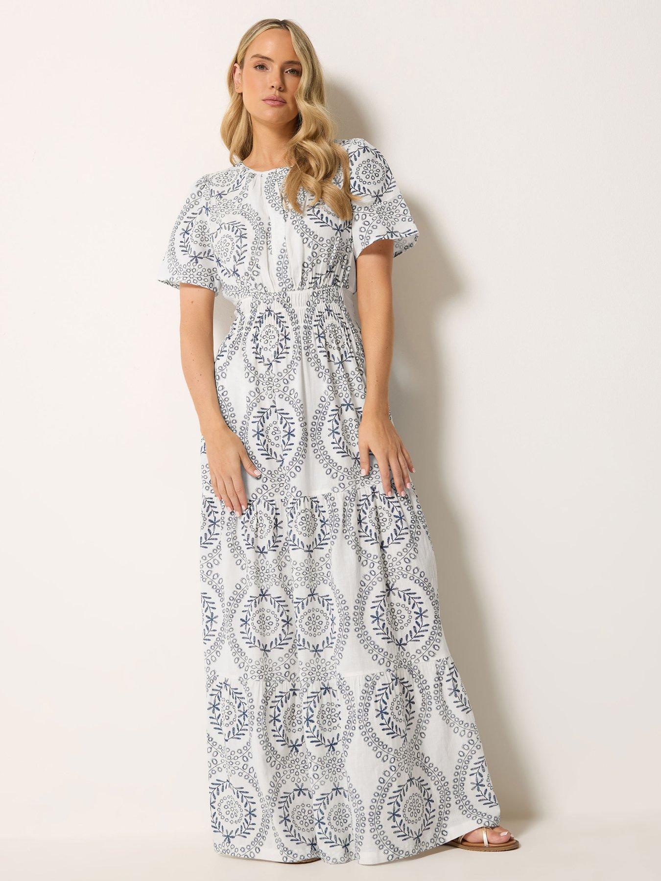 Long Tall Sally Lace Print Maxi Dress - White