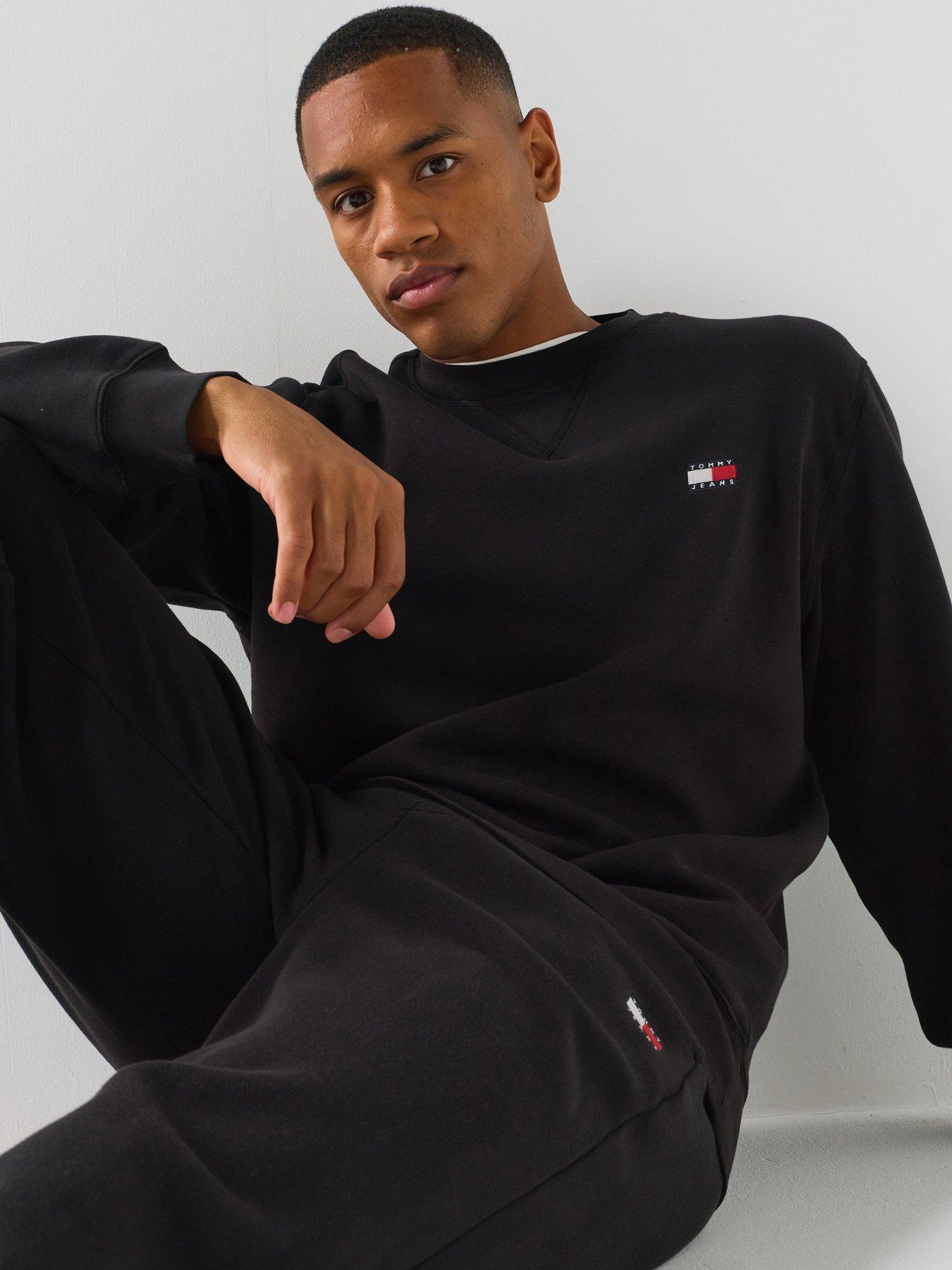Tommy Jeans Regular Badge Crew Sweatshirt - Black