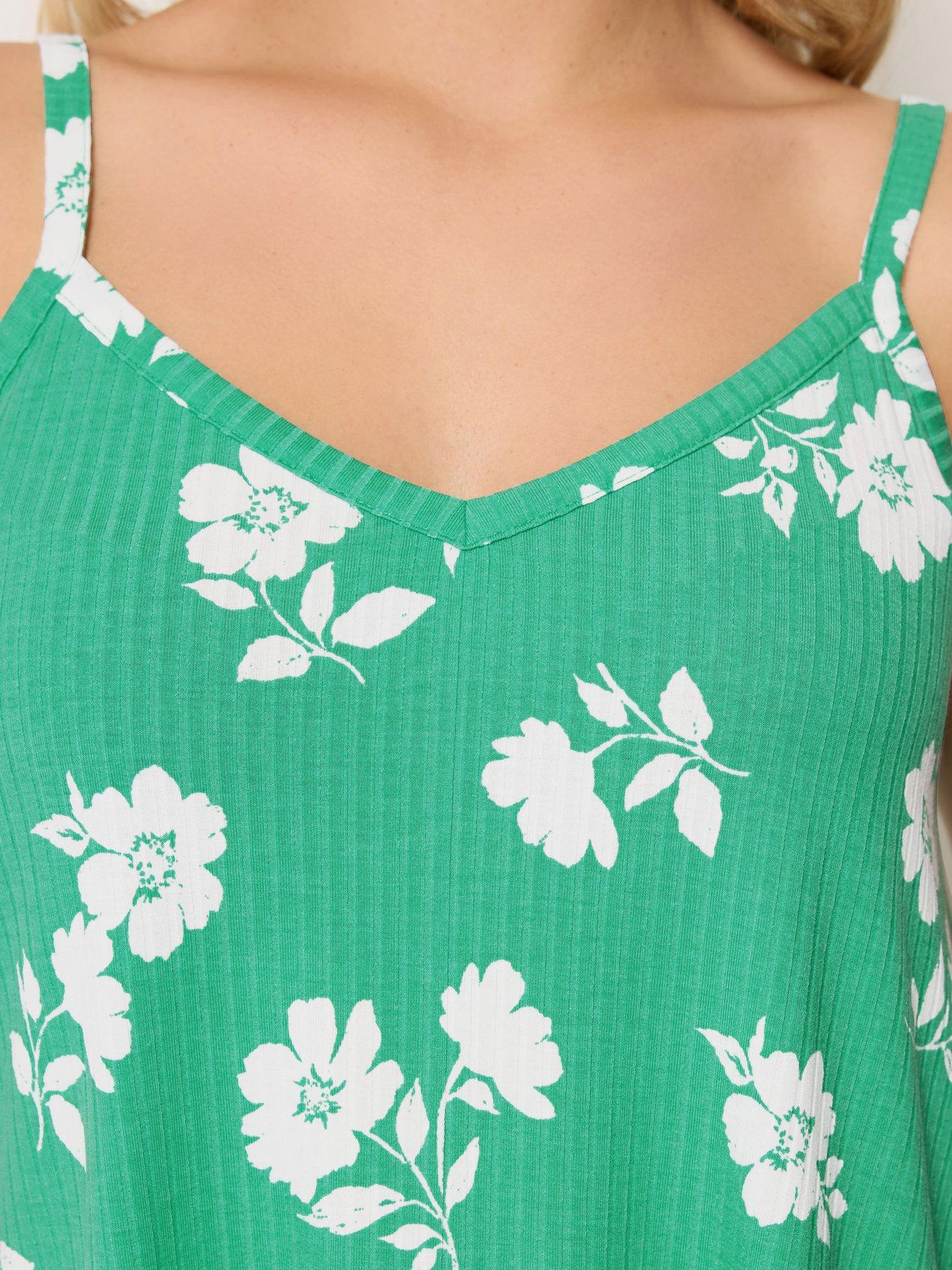 Image 4 of 5 of Yours Curve Printed Rib Swing Cami
