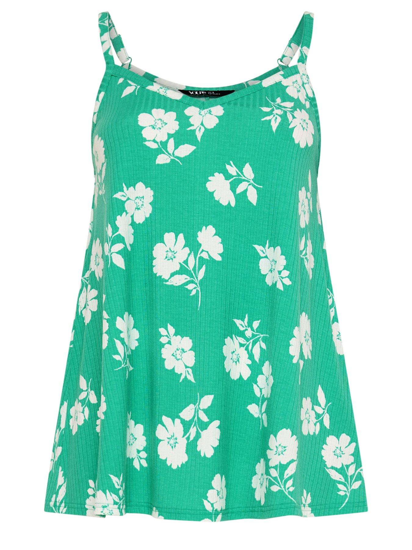 Image 5 of 5 of Yours Curve Printed Rib Swing Cami