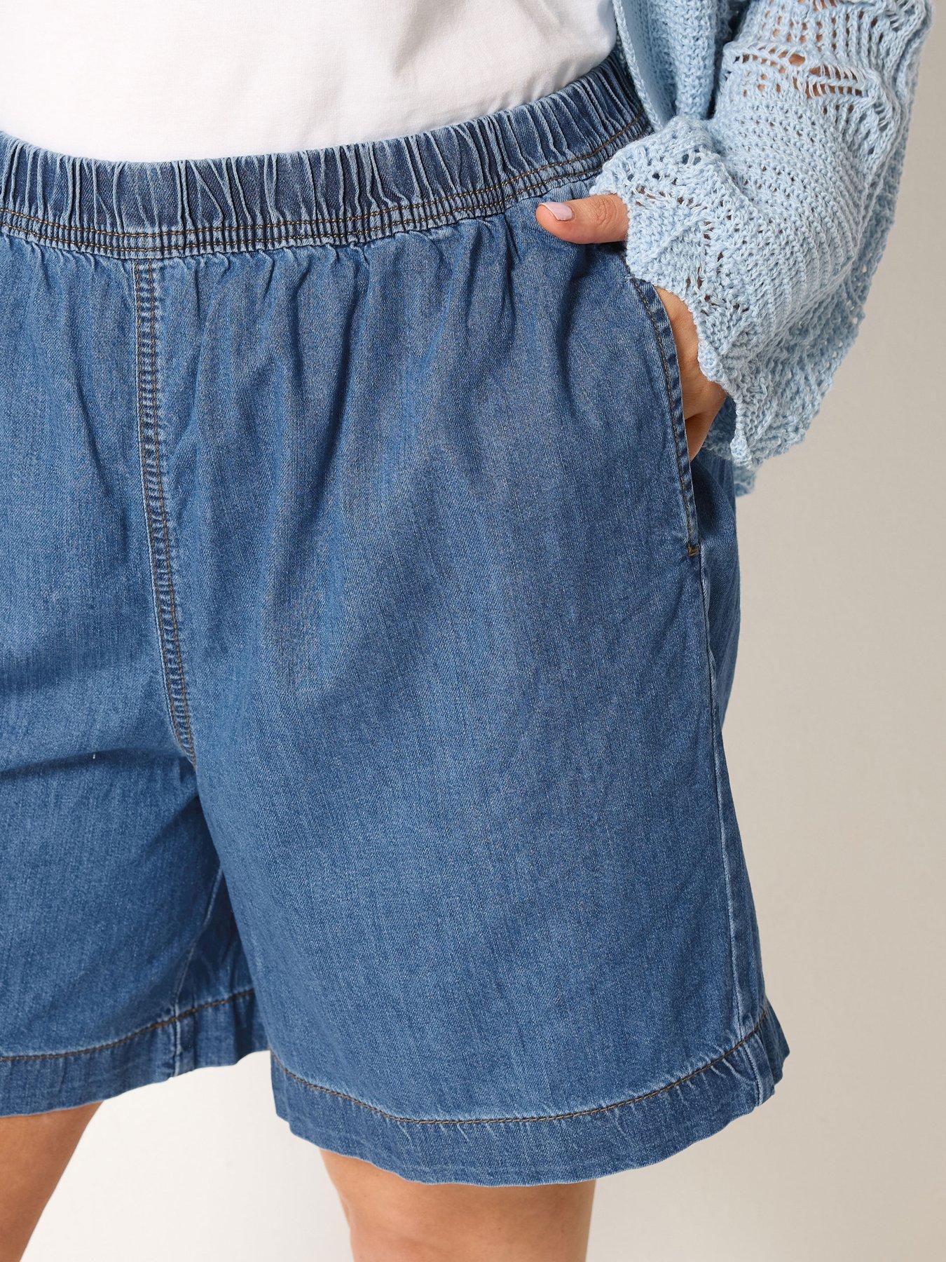 Image 4 of 4 of Yours Curve Casual Denim Shorts