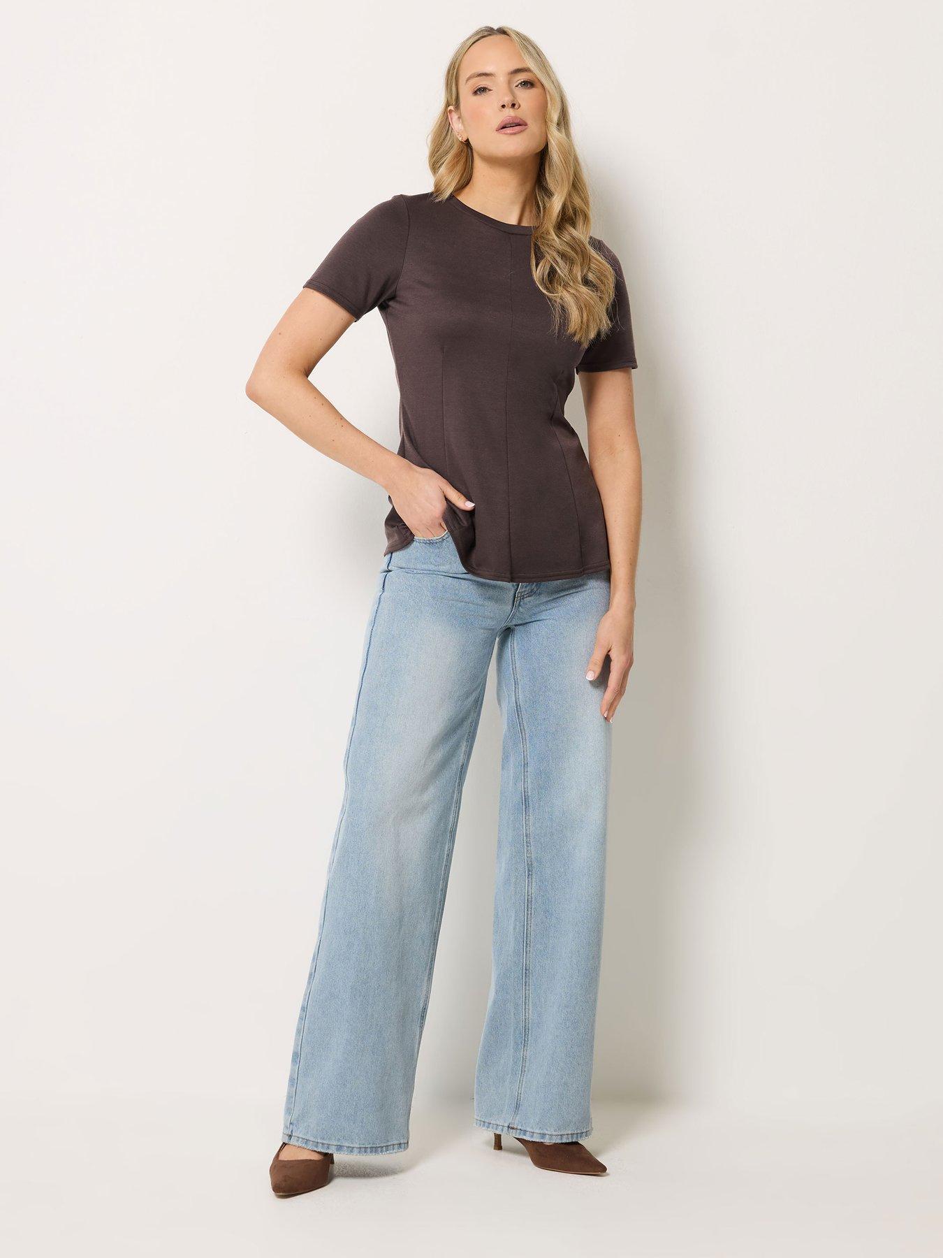 Image 3 of 4 of Long Tall Sally Peplum Top - Brown