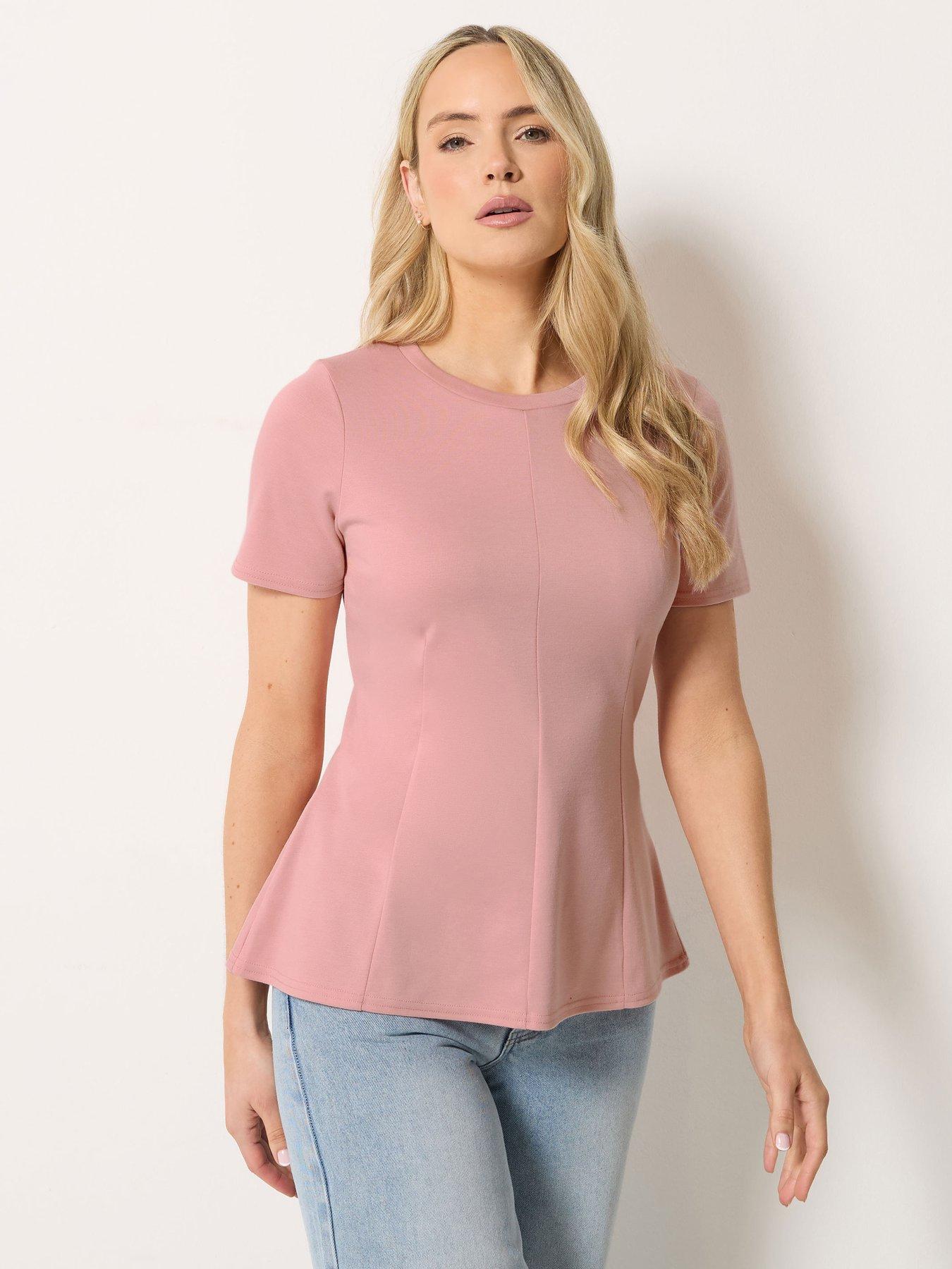 Long Tall Sally Peplum Top - Pink