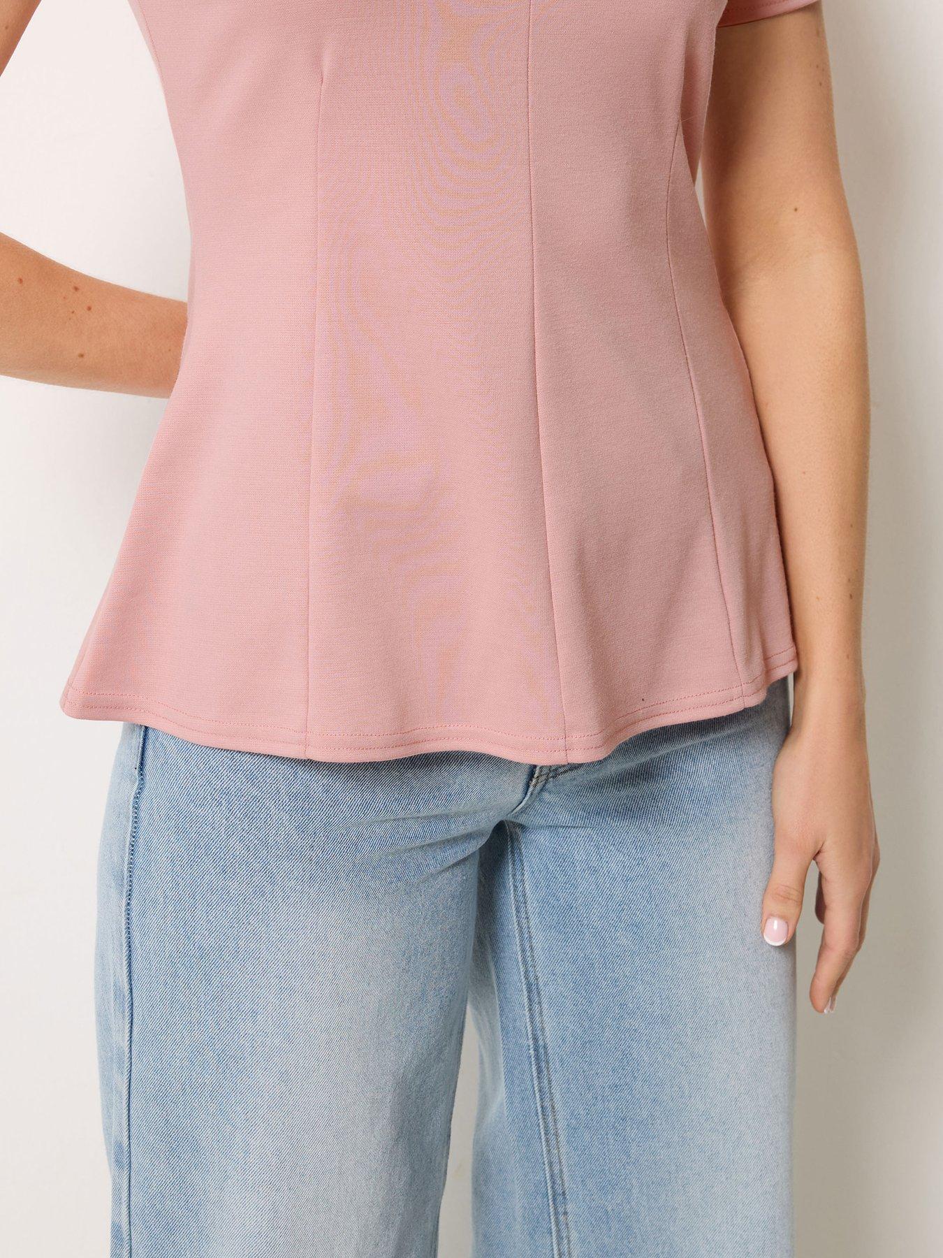 Image 4 of 4 of Long Tall Sally Peplum Top - Pink
