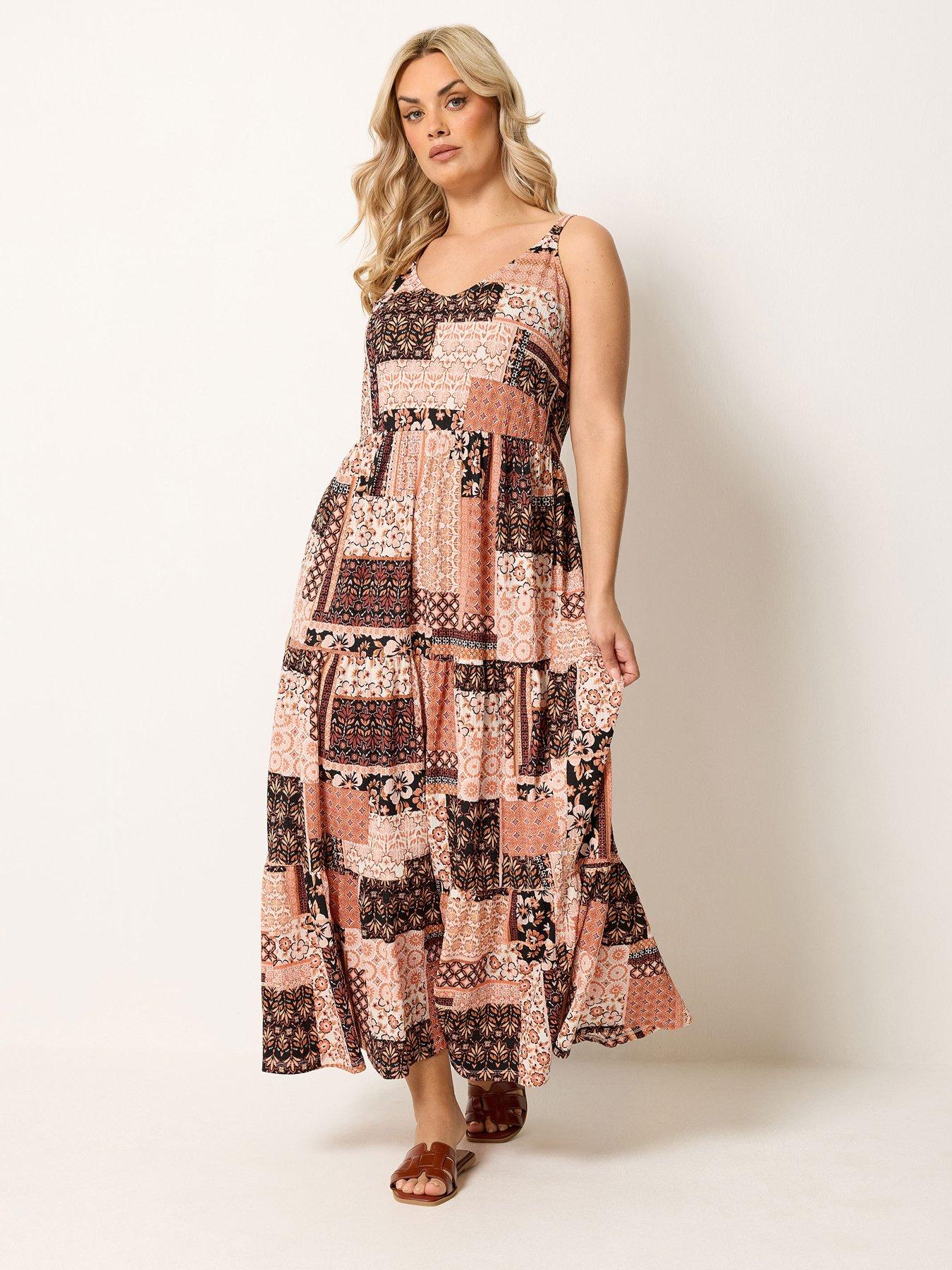 Yours Curve Strappy Tiered Midaxi Dress