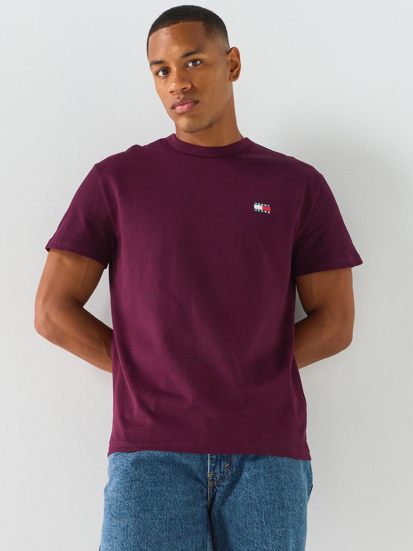 Image 1 of 6 of Tommy Jeans Regular Badge Short Sleeve T-Shirt - Purple