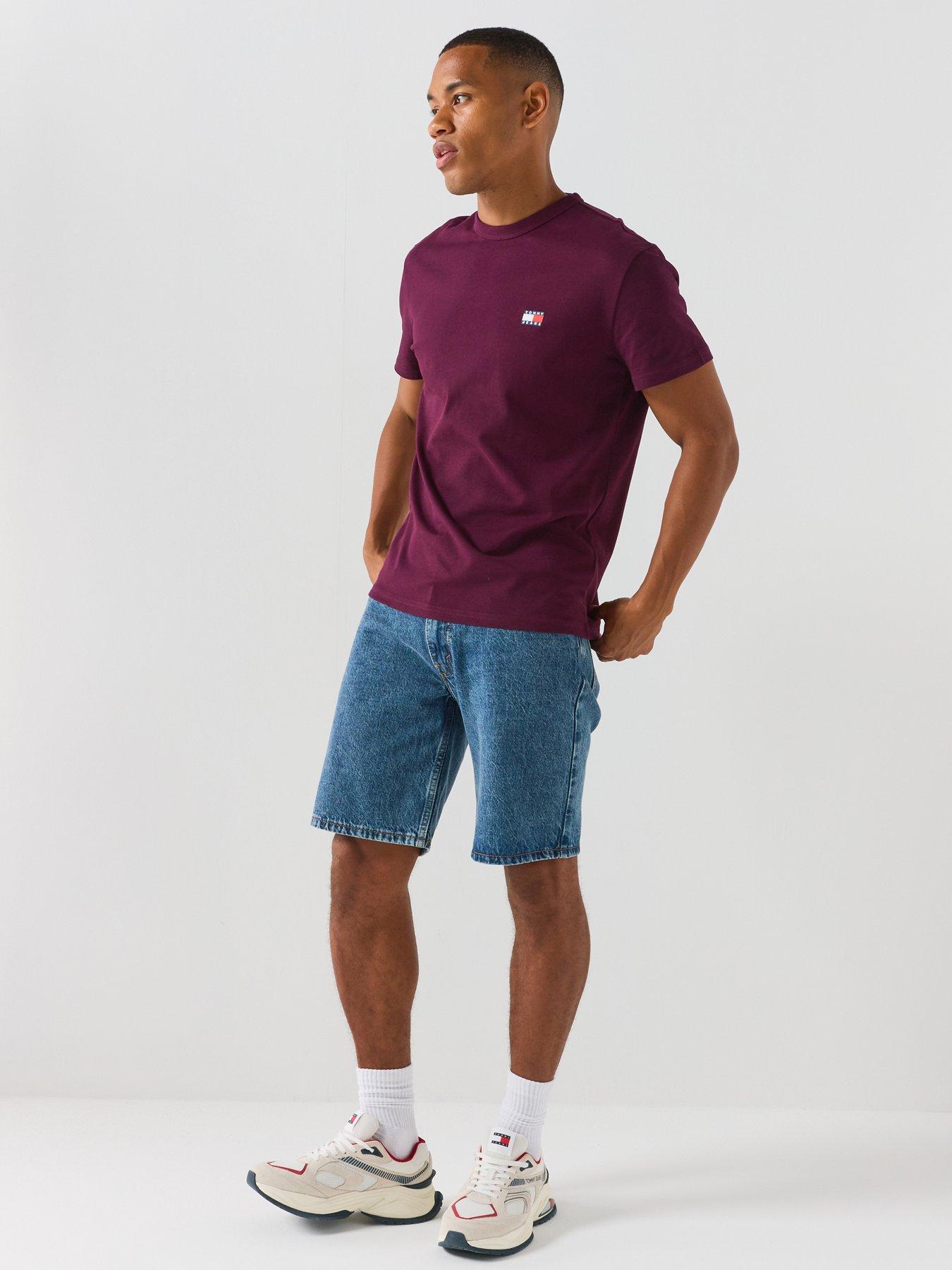 Image 3 of 6 of Tommy Jeans Regular Badge Short Sleeve T-Shirt - Purple