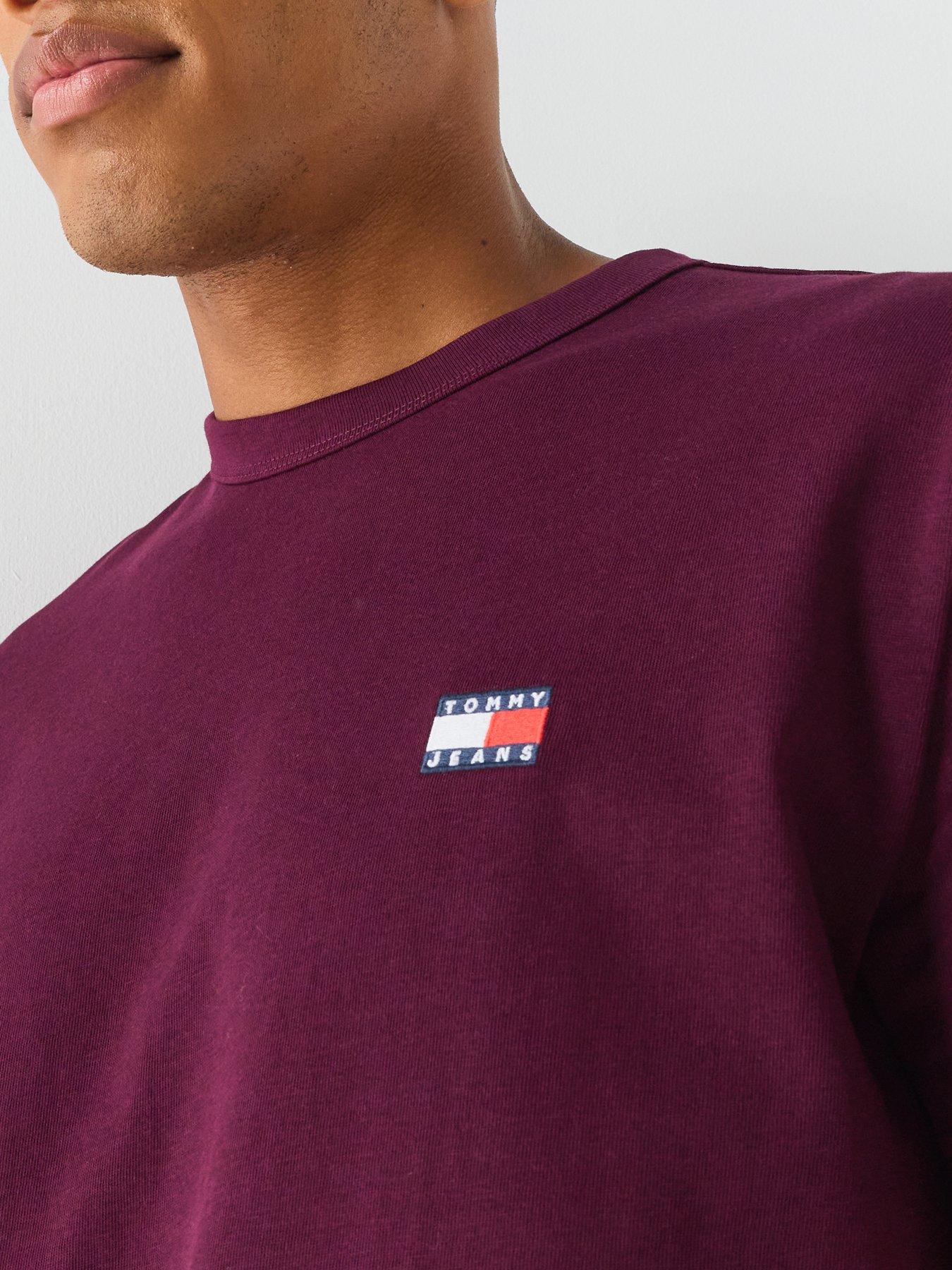Image 4 of 6 of Tommy Jeans Regular Badge Short Sleeve T-Shirt - Purple