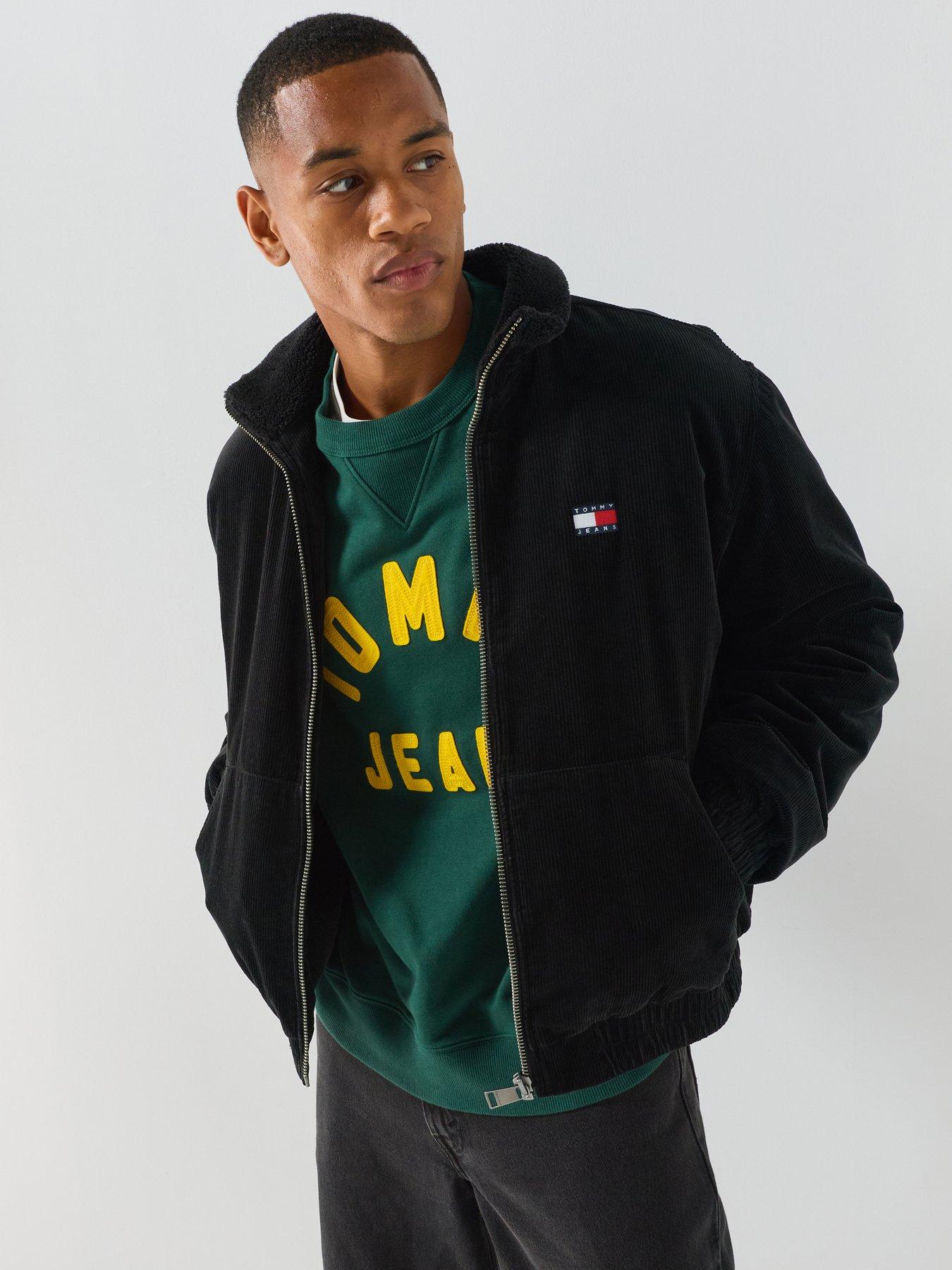 Image 1 of 6 of Tommy Jeans Washed Corduroy Jacket - Black