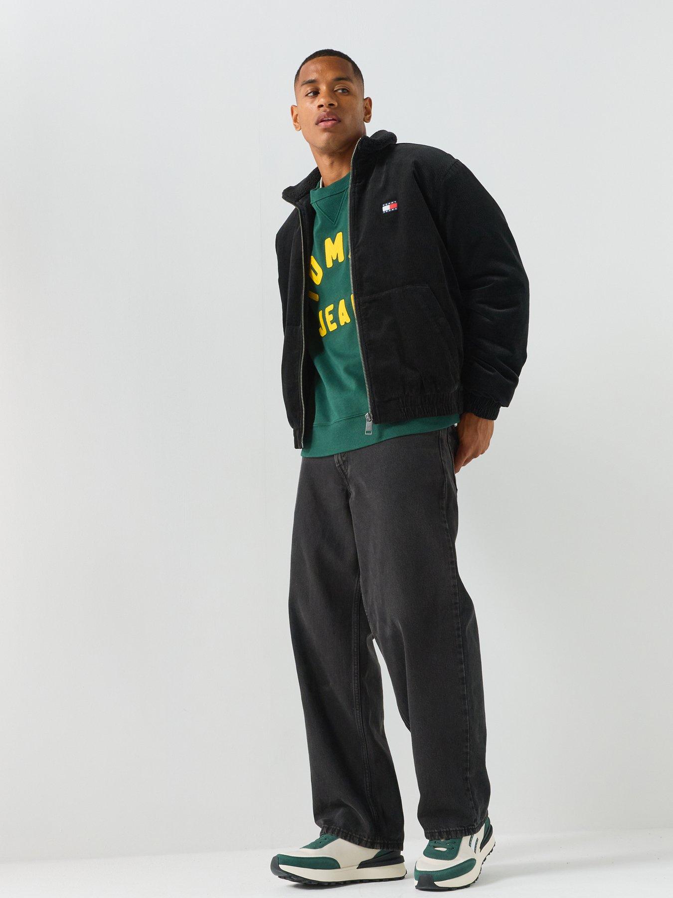 Image 3 of 6 of Tommy Jeans Washed Corduroy Jacket - Black