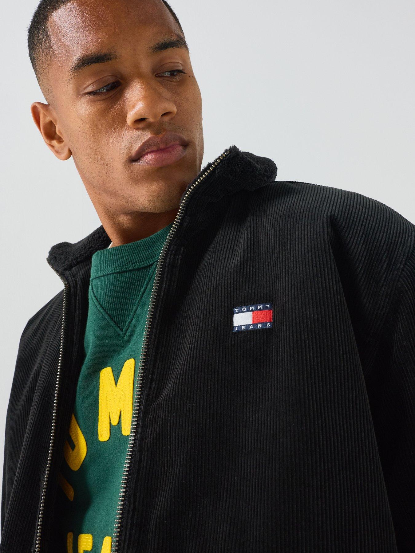 Image 4 of 6 of Tommy Jeans Washed Corduroy Jacket - Black