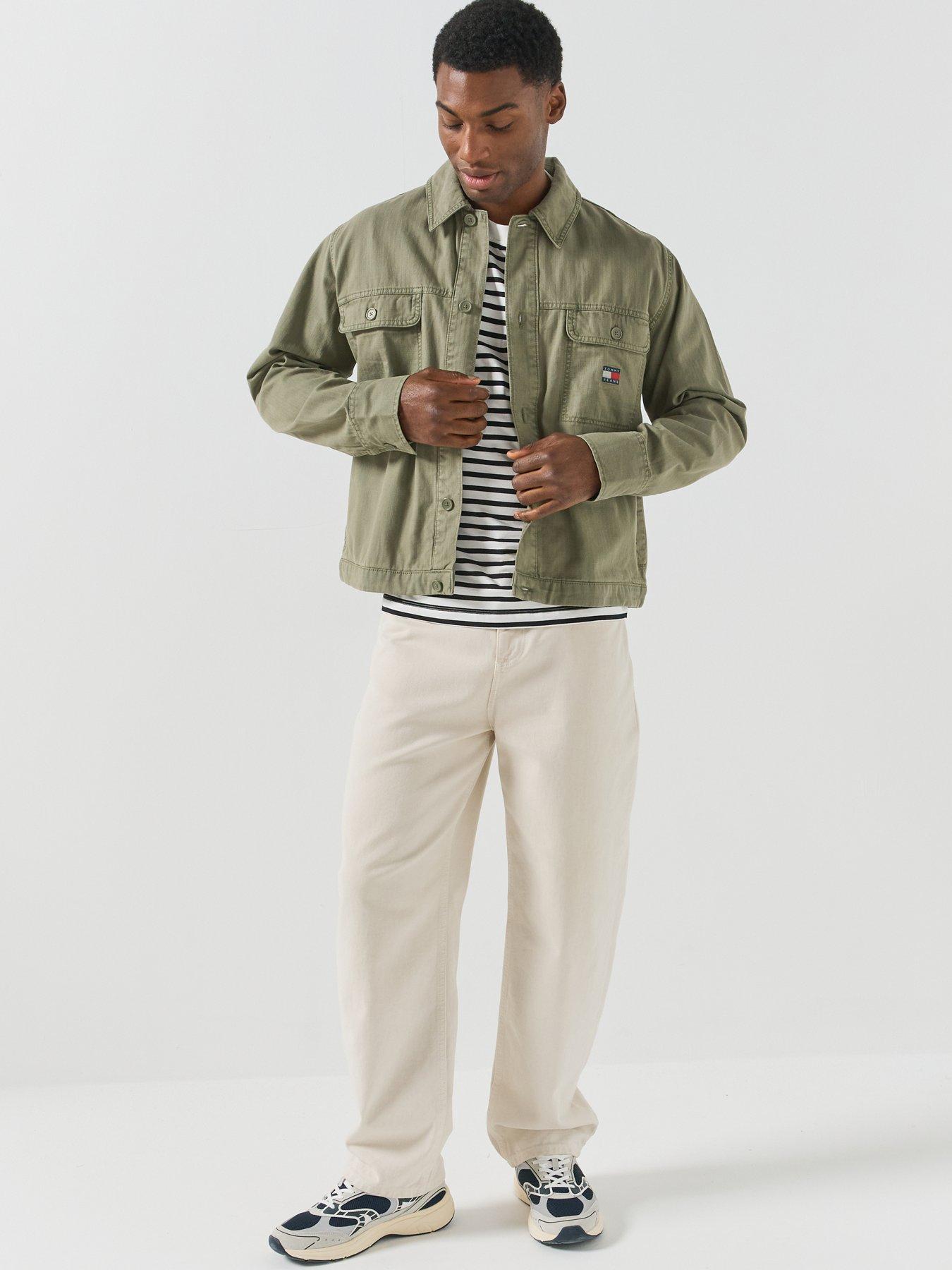 Image 5 of 6 of Tommy Jeans Mens Essentials Pocket Overshirt - Green