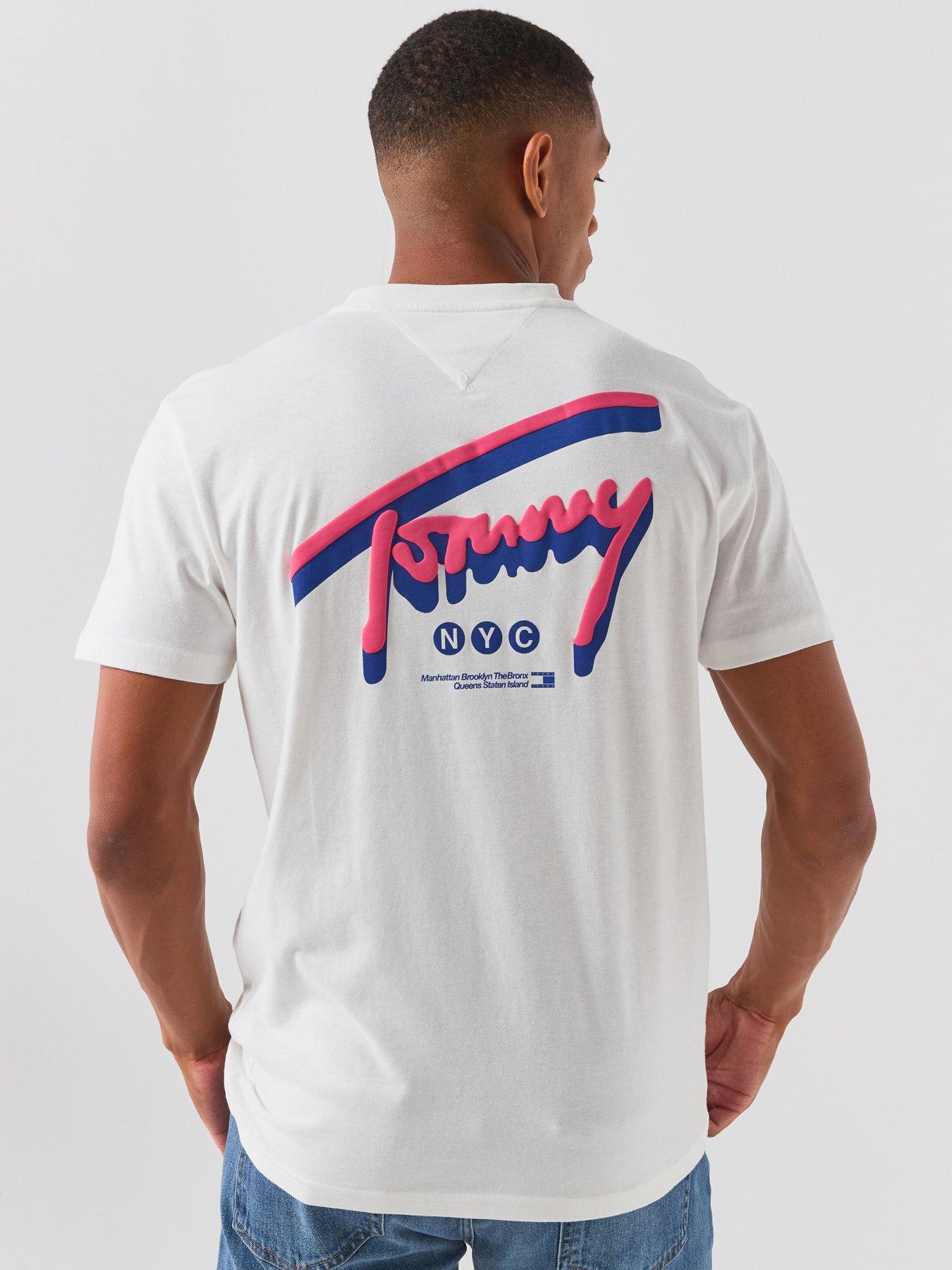 Tommy Jeans Regular Signature Backprint Short Sleeve T-Shirt - White
