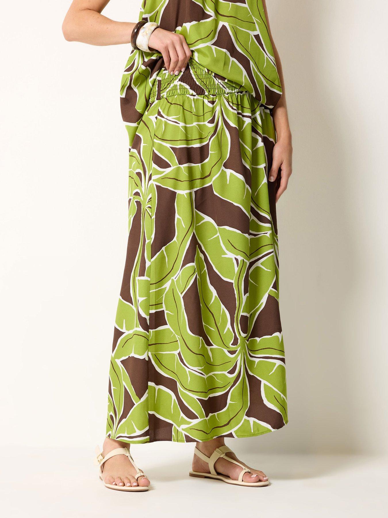 Long Tall Sally Tall Palm Maxi Skirt