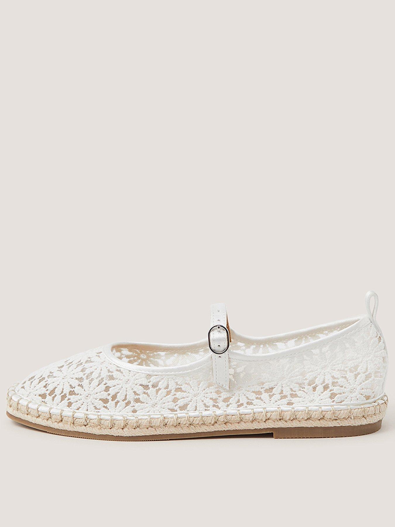 Monsoon Lola Lace Espadrille - Cream