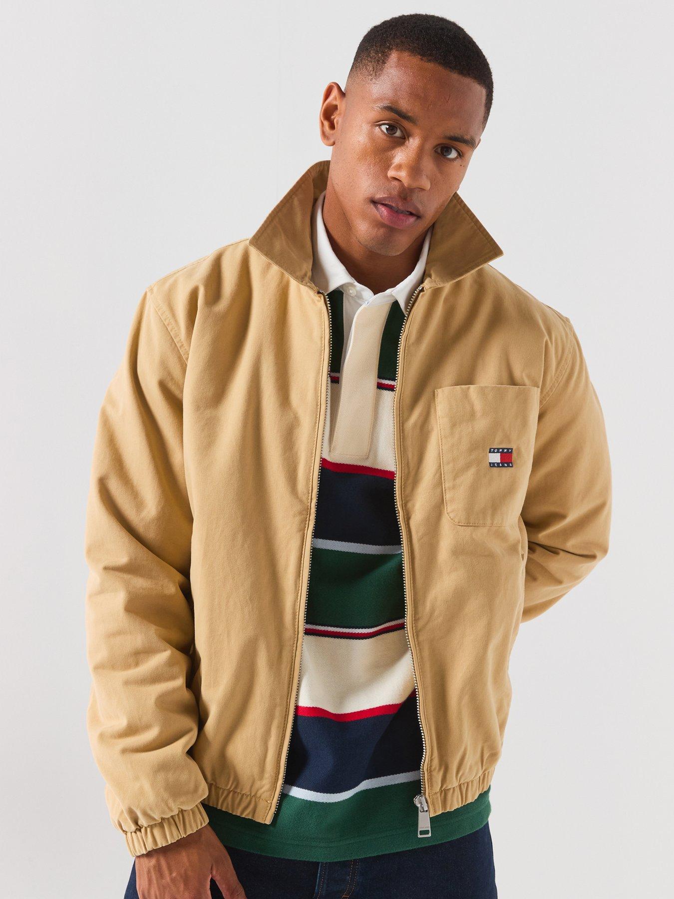 Tommy Jeans Logo Padded Zip-Thru Jacket - Sandy Beige