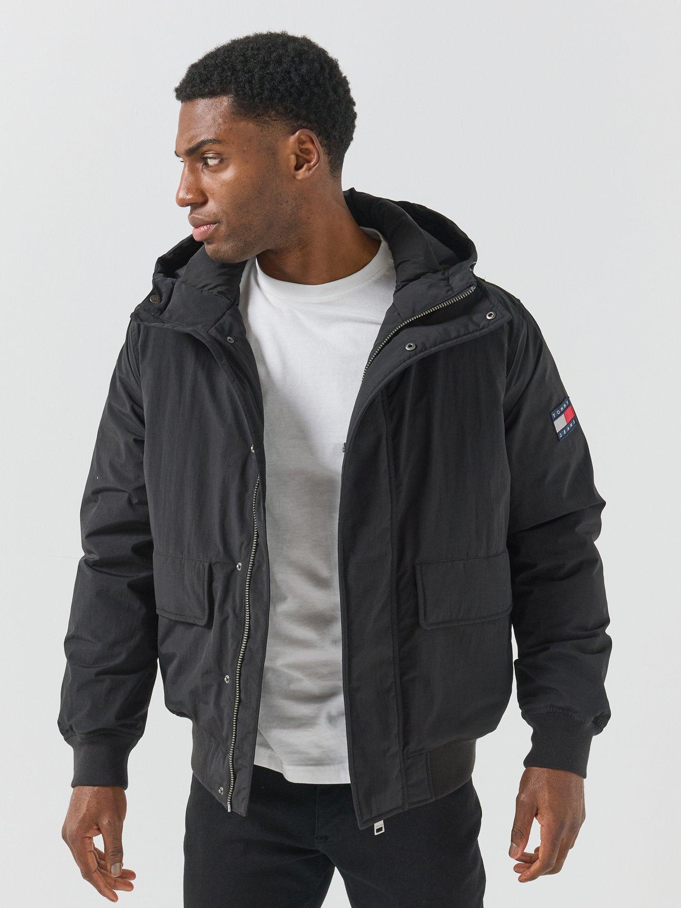 Image 1 of 6 of Tommy Jeans Mens City Ready Bomber Jacket - Black
