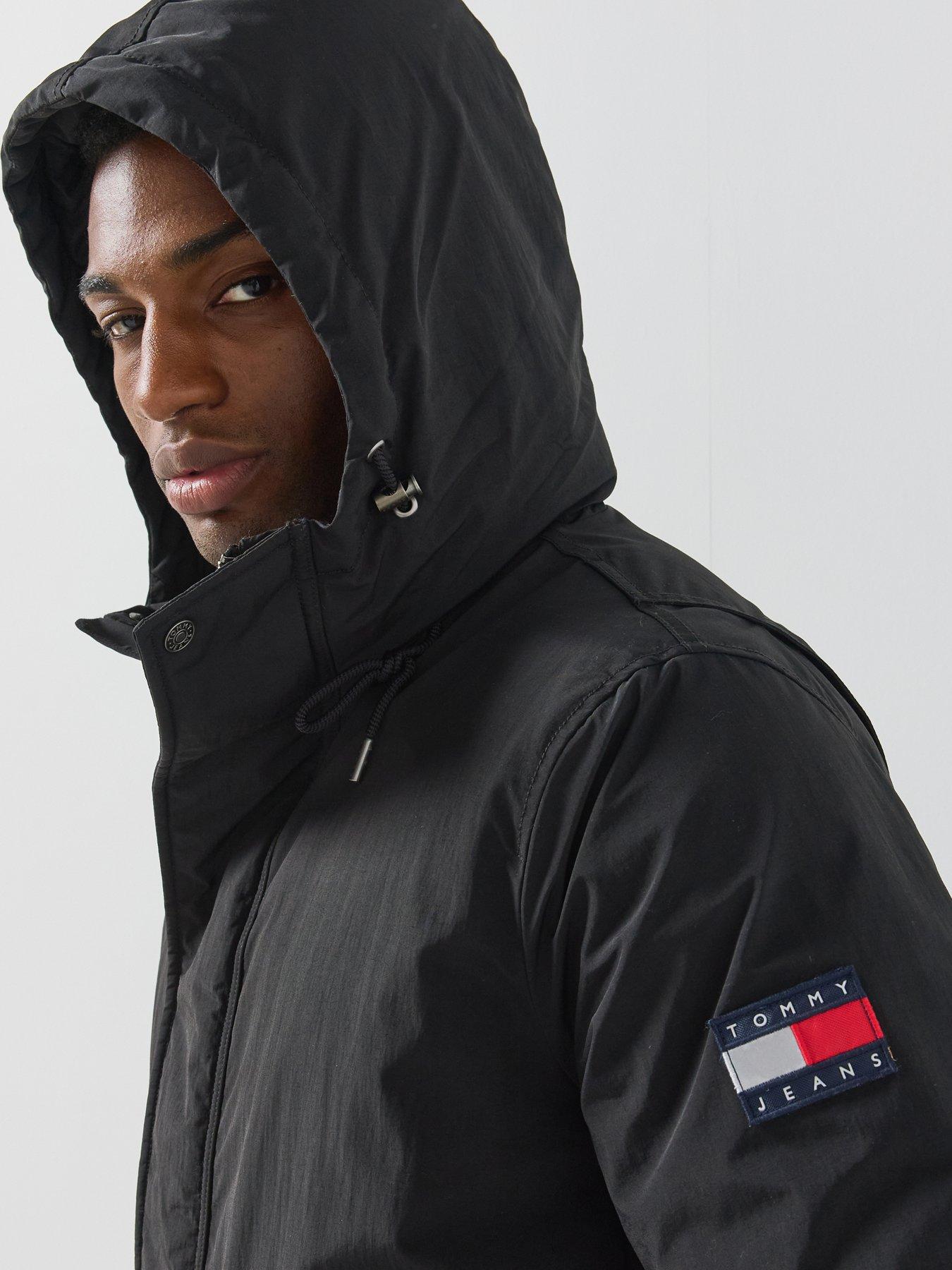 Image 4 of 6 of Tommy Jeans Mens City Ready Bomber Jacket - Black