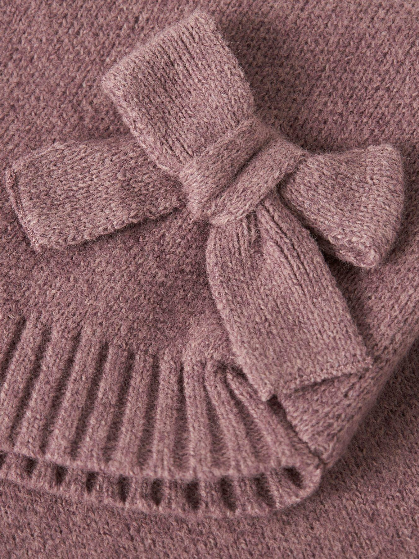 Image 4 of 5 of Name It Mini Girls Bow Knitted Jumper - Pink