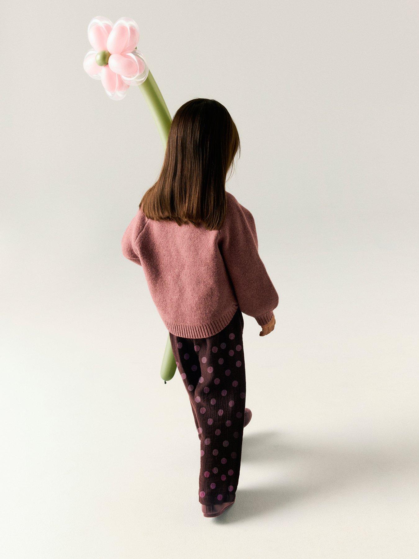 Image 5 of 5 of Name It Mini Girls Bow Knitted Jumper - Pink