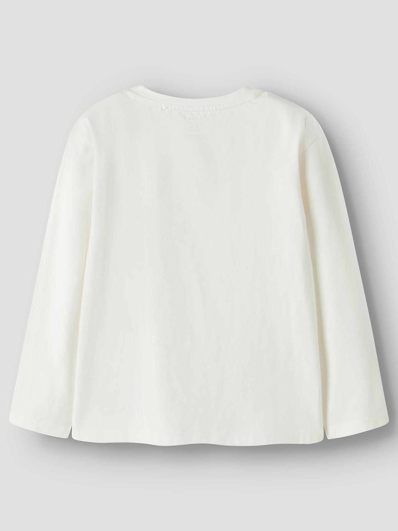 Image 2 of 3 of Name It Mini Girls Dalmation Print Long Sleeve Tshirt - White