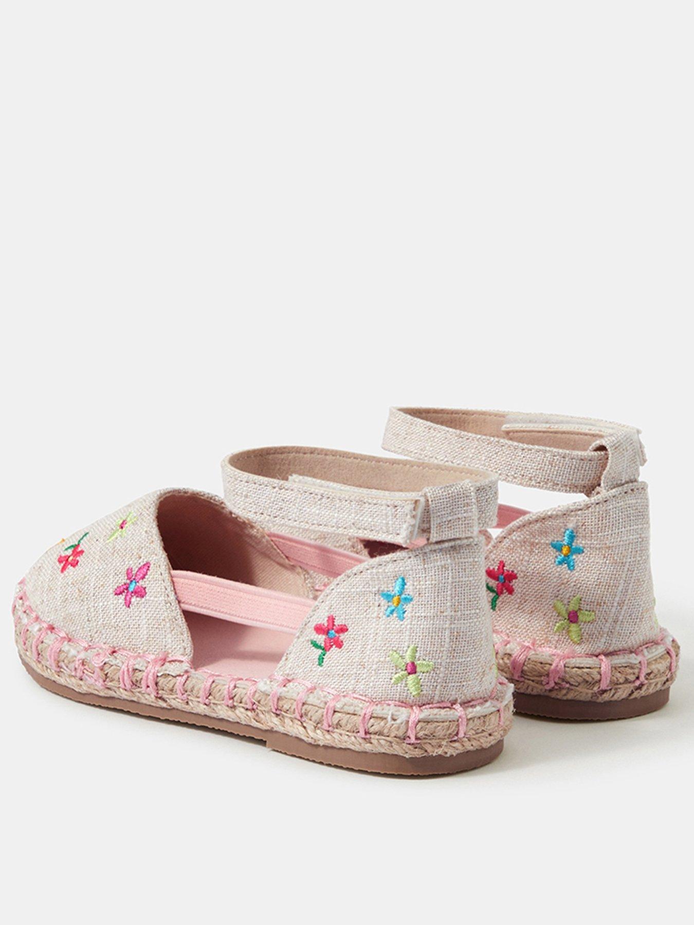  image of accessorize-girls-embroidered-flower-espadrilles-beige