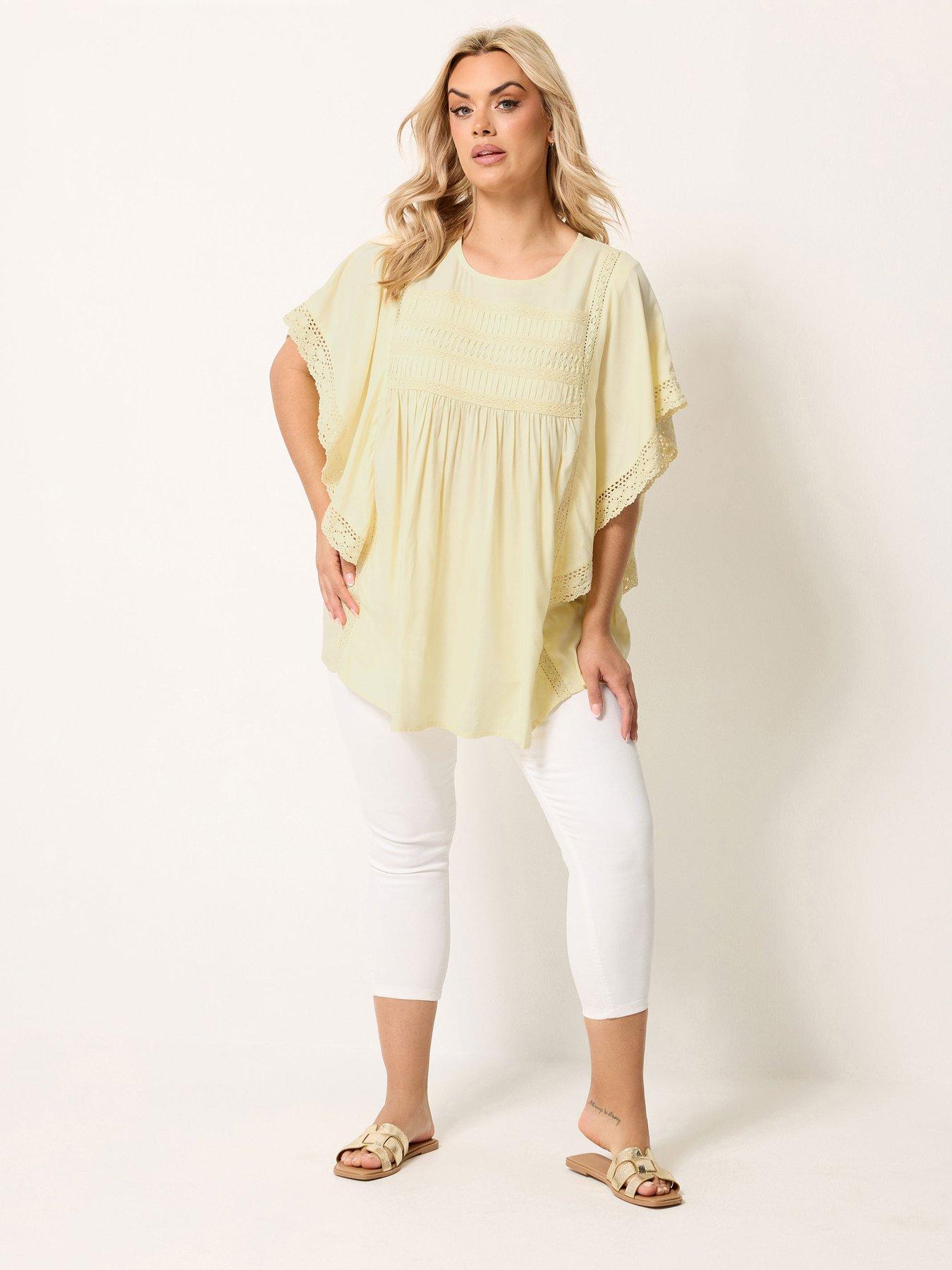Image 3 of 4 of Yours Curve Statement Sleeve Blouse - Yellow