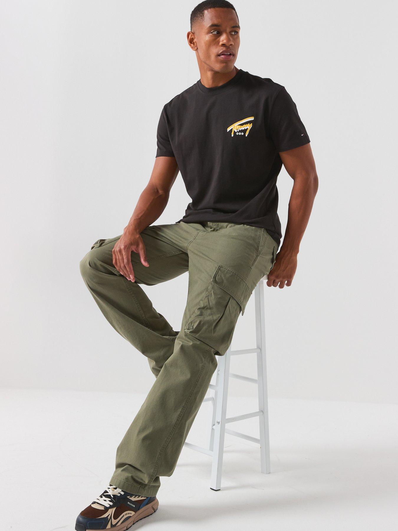 Image 4 of 6 of Tommy Jeans Otis Canvas Cargo Trousers - Green
