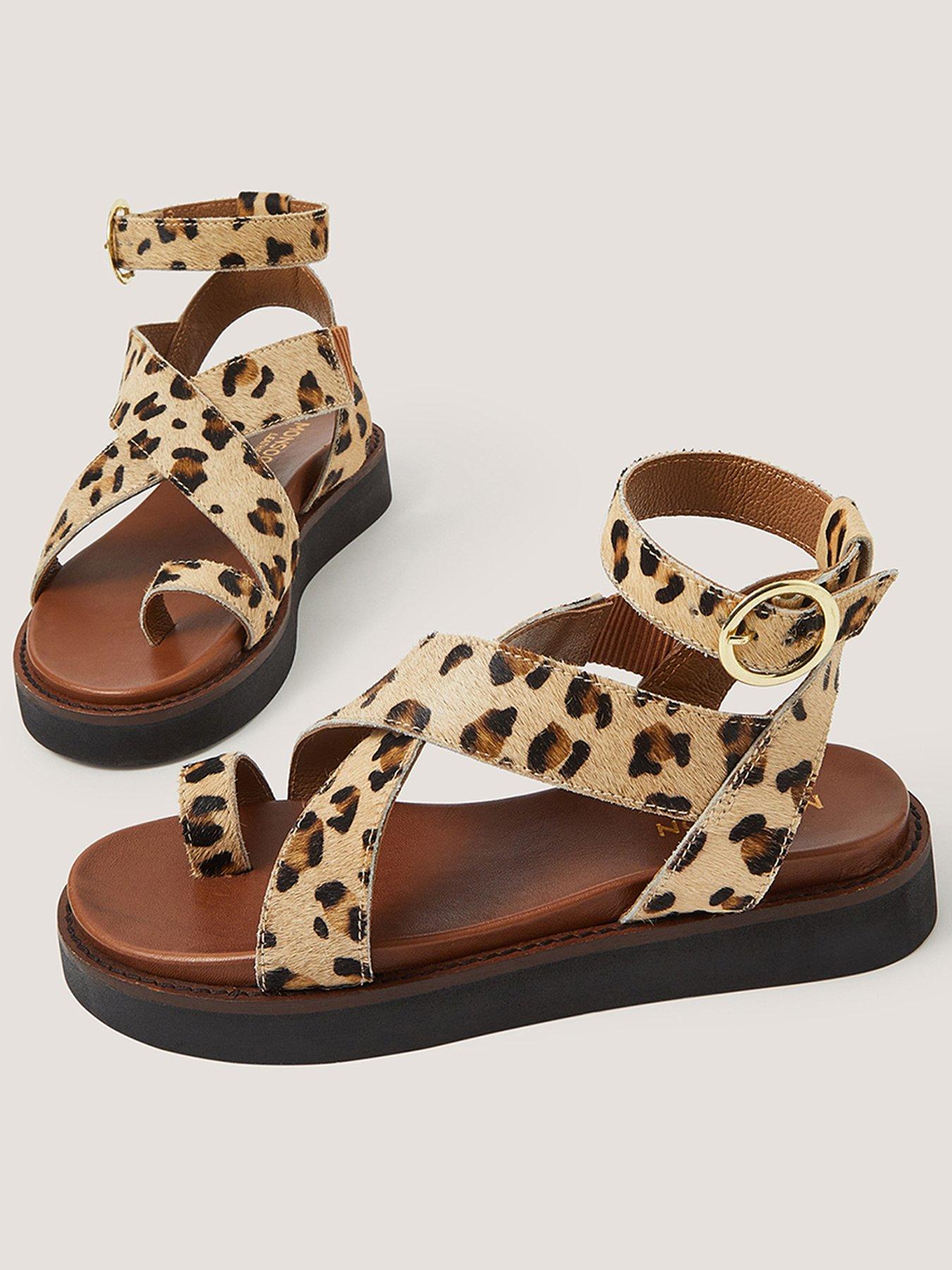 Image 1 of 3 of Monsoon Ivy Leopard Sandal - Multi