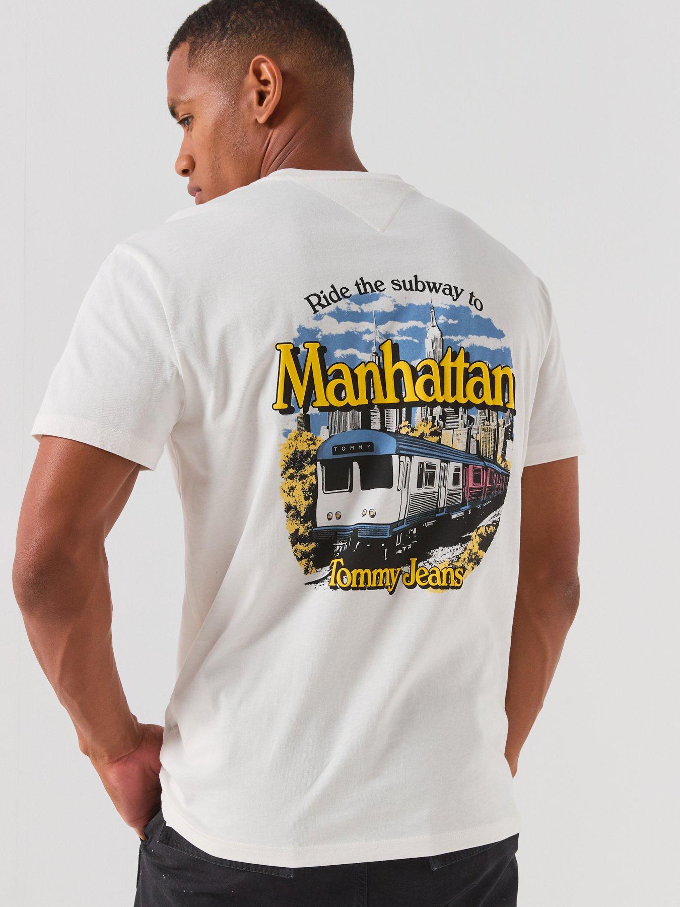 Tommy Jeans Regular NYC Novelty Short Sleeve T-Shirt - White